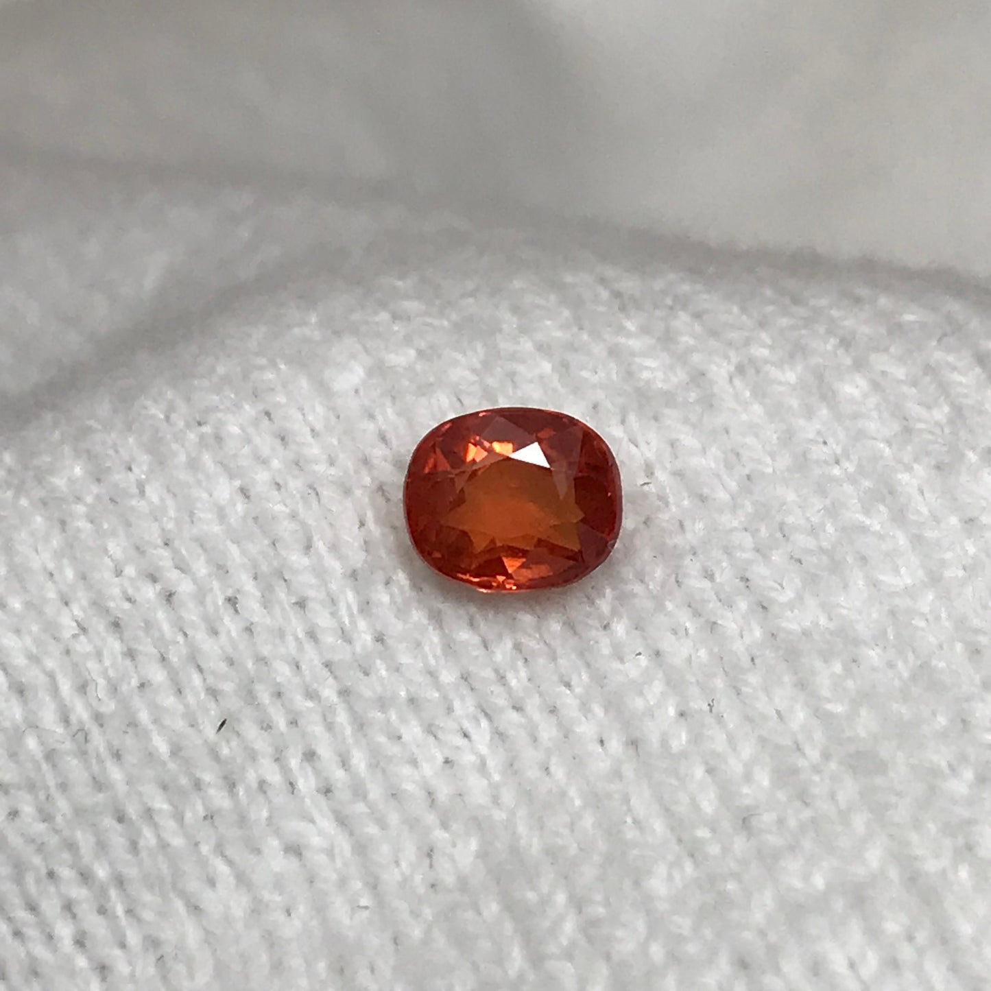 1.15 Ct Natural Orange Sapphire 6x5mm Oval Cut Faceted Gem Loose Reddish Orange Gemstone Earth Mined Beryllium Treated