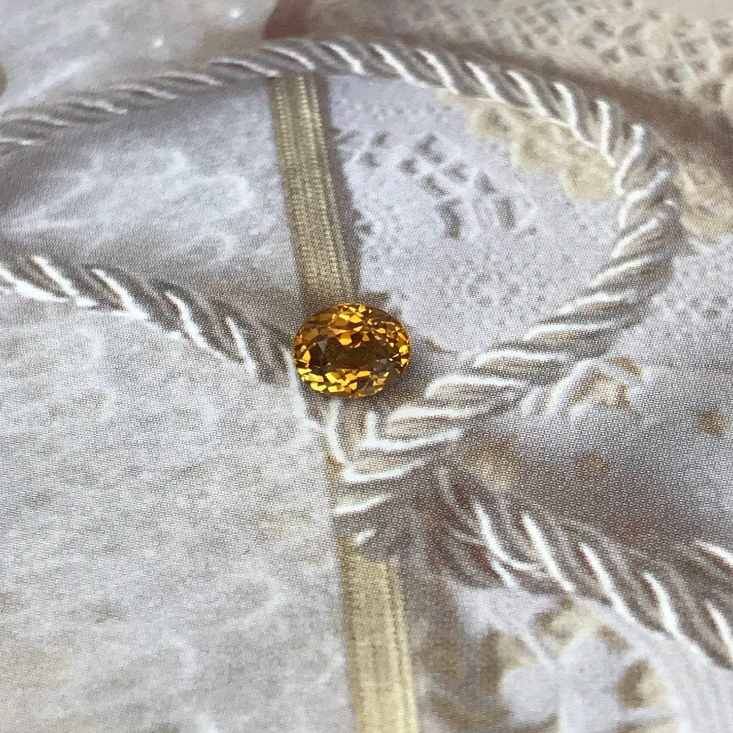 Natural Grossular Andradite Garnet 0.98 carat 6x5mm Oval Faceted Gemstone, Loose Gem, Golden Yellow Garnet