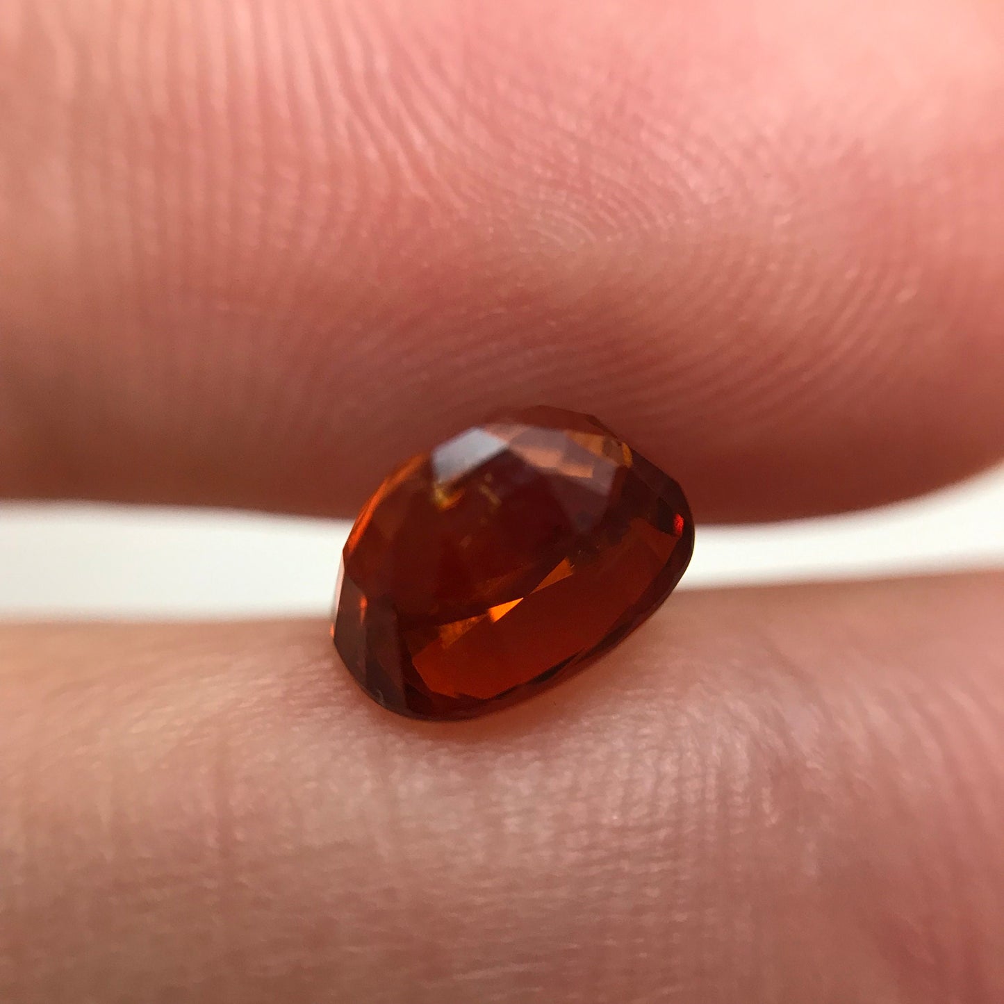 Natural Mandarin Spessartite Garnet 1.93 carats, 7.3x5.8mm Orange Red Faceted Garnet