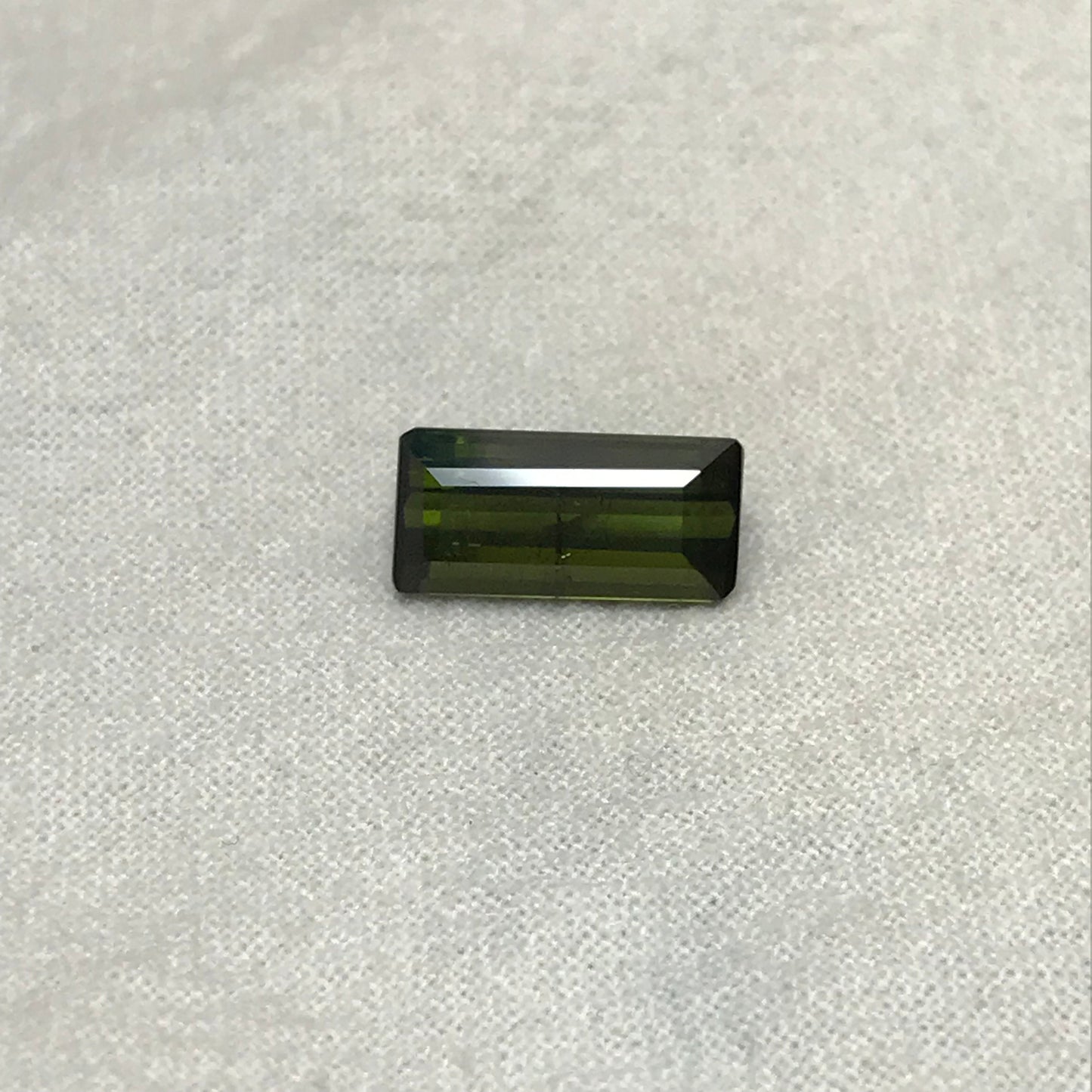 13x6mm Natural Deep Green Tourmaline 3.61 carat, Rectangle Long Octagon Cut Faceted Loose Olive Green Gem Gemstone, 12.8x6.2