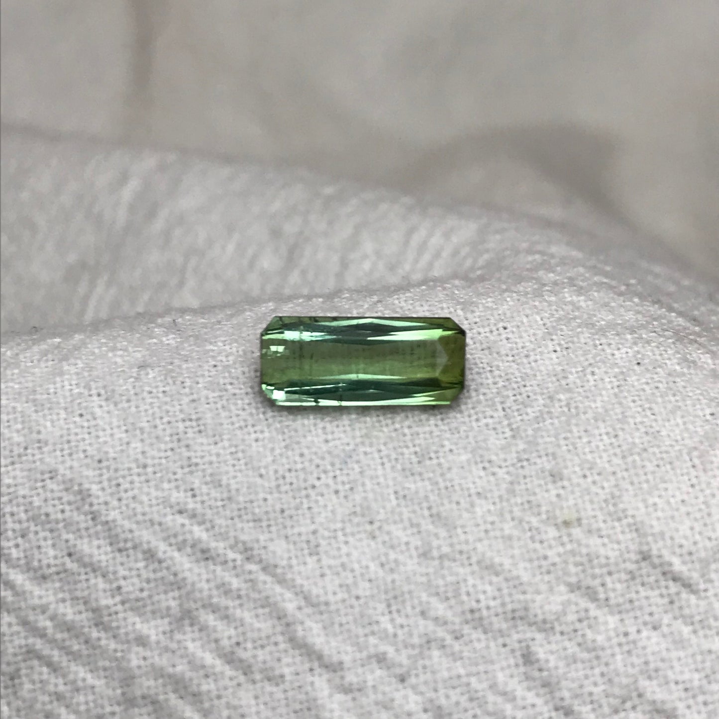 1.68 Ct Natural Green Tourmaline Rectangle Scissor Cut 11x4.7mm Faceted Loose Unmounted Gem Gemstone Earth Mined Genuine