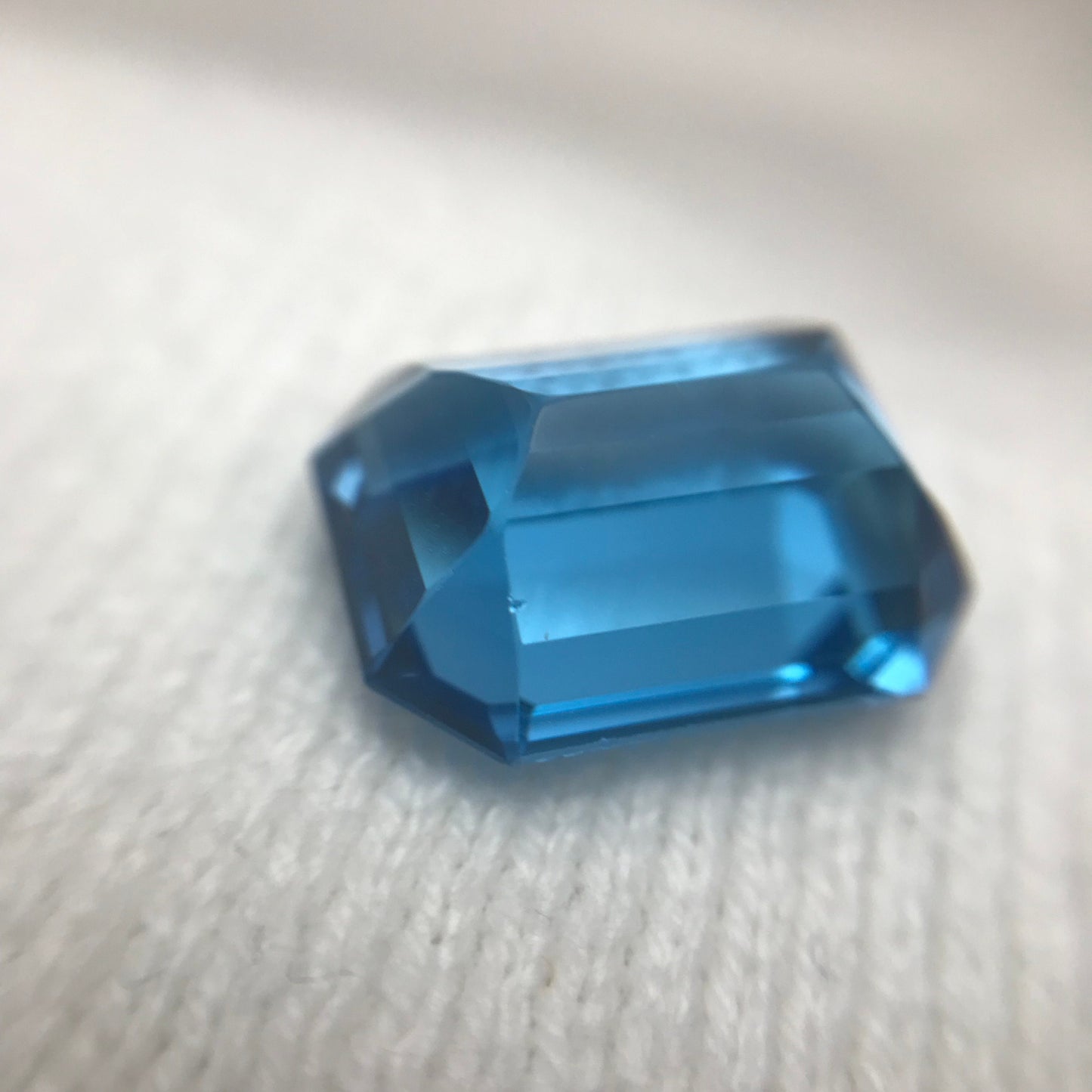 16x12mm Blue Topaz 14.47 Ct, Emerald Cut Loose Real Topaz, Reclaimed Faceted Gemstone, December Birthstone,