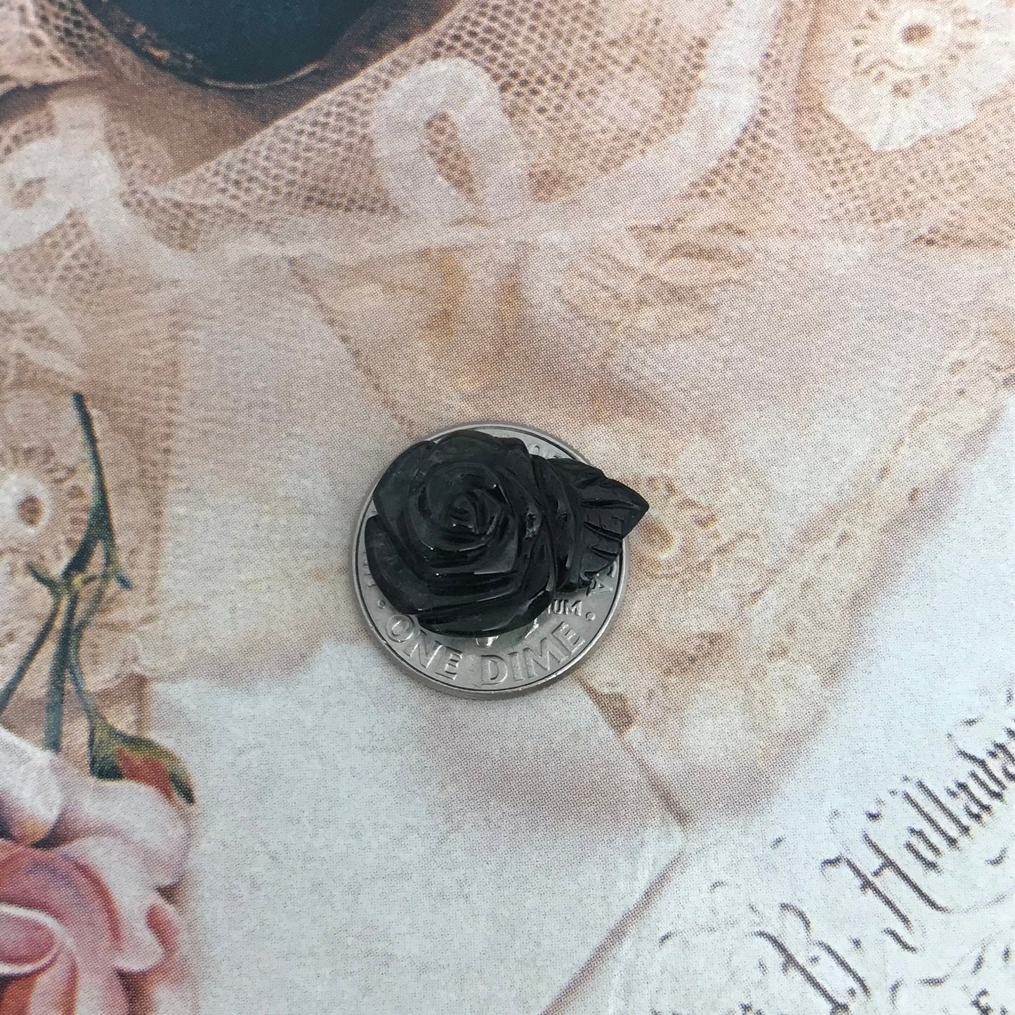 Natural Green Tourmaline 7.39 carat 18x13mm Rose Carving, Unmounted Loose Gemstone, Genuine Earth Mined Gem