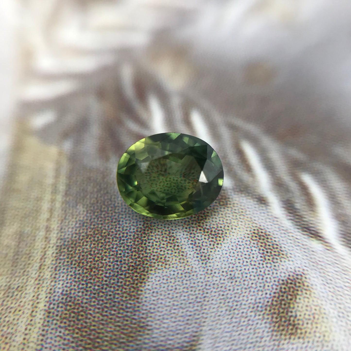Natural Green Sapphire 5x4mm Oval Cut 0.41 carat Corundum Faceted Loose Unmounted Gemstone Earth Mined Genuine Stone Yellowish Green