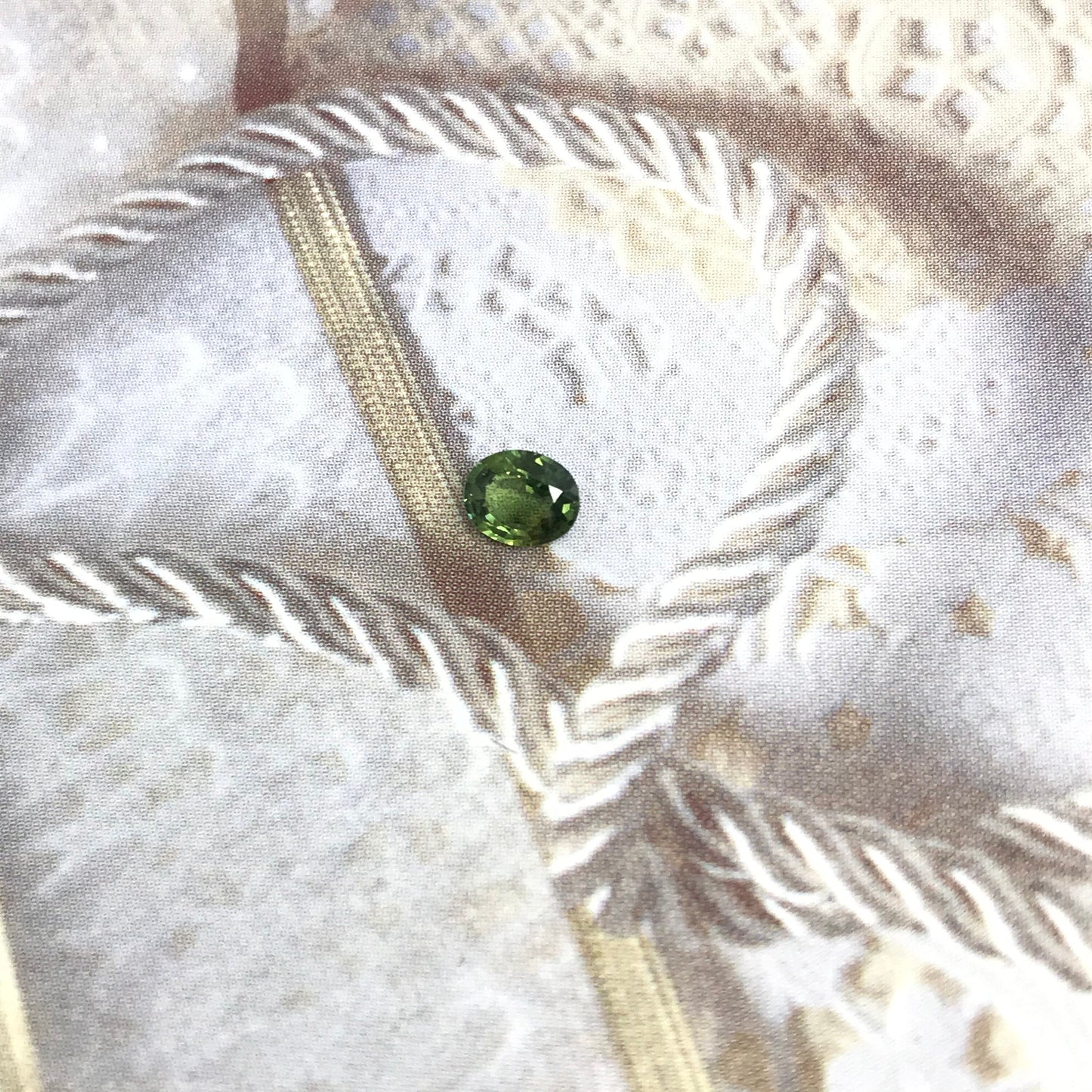 Natural Green Sapphire 5x4mm Oval Cut 0.41 carat Corundum Faceted Loose Unmounted Gemstone Earth Mined Genuine Stone Yellowish Green