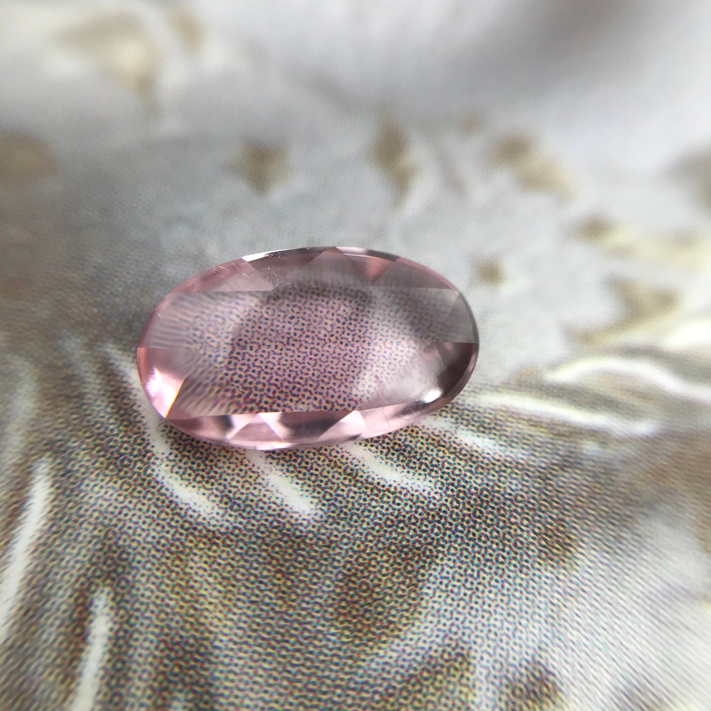 Natural Pink Tourmaline 1.04 carat 10x6 mm Long Oval Rose Cut, Unmounted Faceted Loose Gemstone for Jewelry Setting, Carnation Pink
