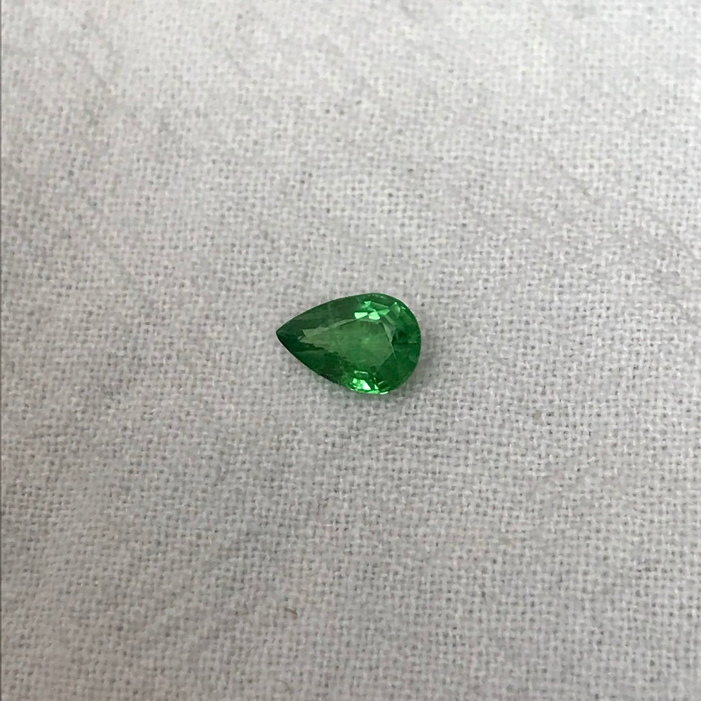 0.67 Natural Green Tsavorite Garnet 6.8x4.7mm Pear Cut, Faceted Loose over 1/2 carat Rich Green Tsavorite, Emerald Color