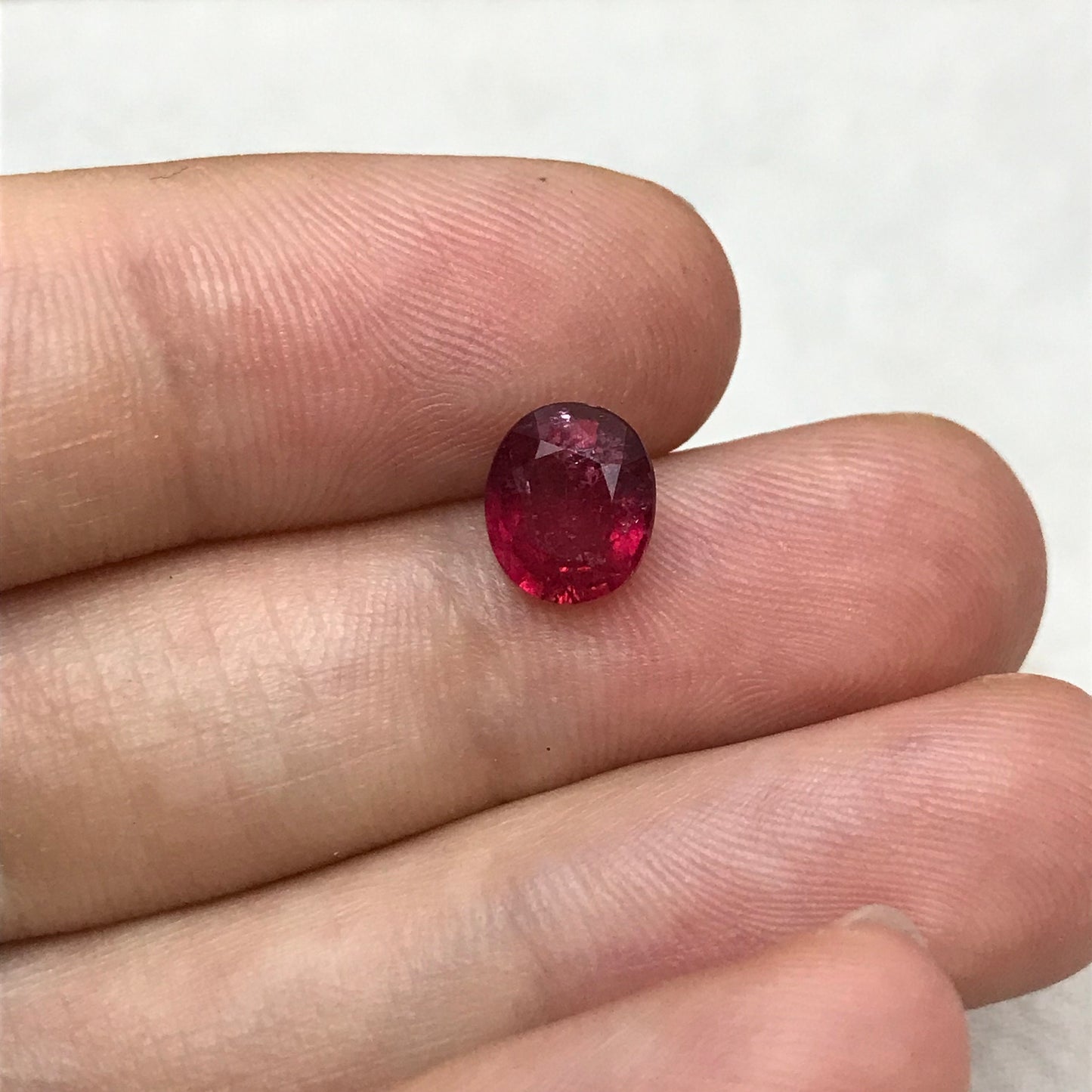 1.58 Carat Pink Tourmaline 8x6.7mm Loose Natural Gemstone, Rubellite Tourmaline, Rich Pink, Fuchsia Natural Gem US Seller