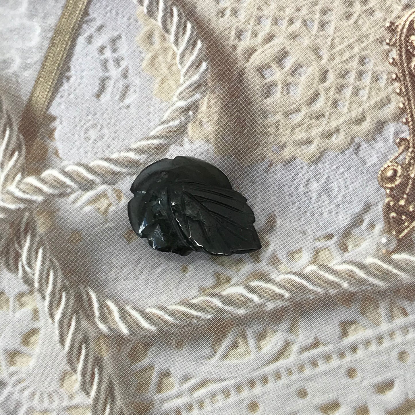 Natural Green Tourmaline 7.39 carat 18x13mm Rose Carving, Unmounted Loose Gemstone, Genuine Earth Mined Gem