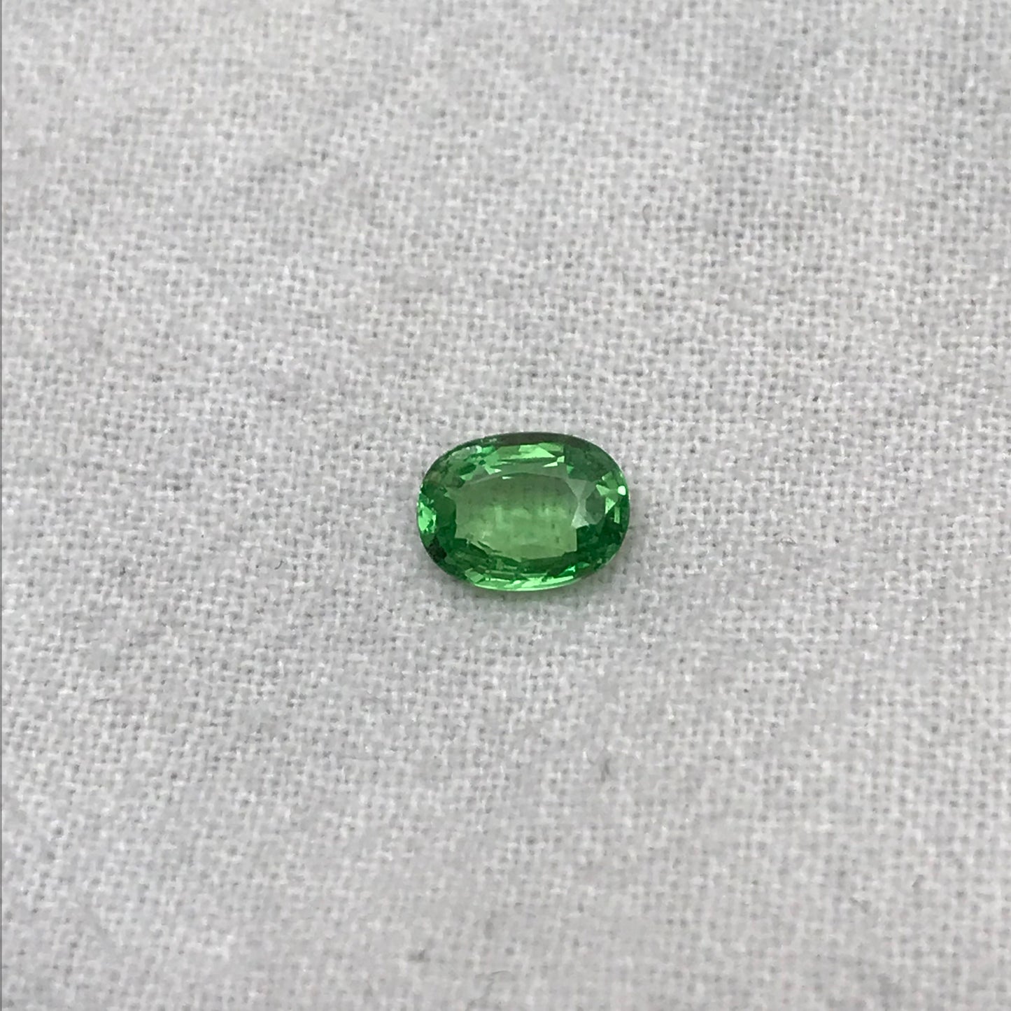 Natural Green Tsavorite Garnet 0.71 carat 6.5x4.8mm Faceted Oval Genuine Gemstone, Loose Gem Green Garnet, Approx. 6.5x5mm