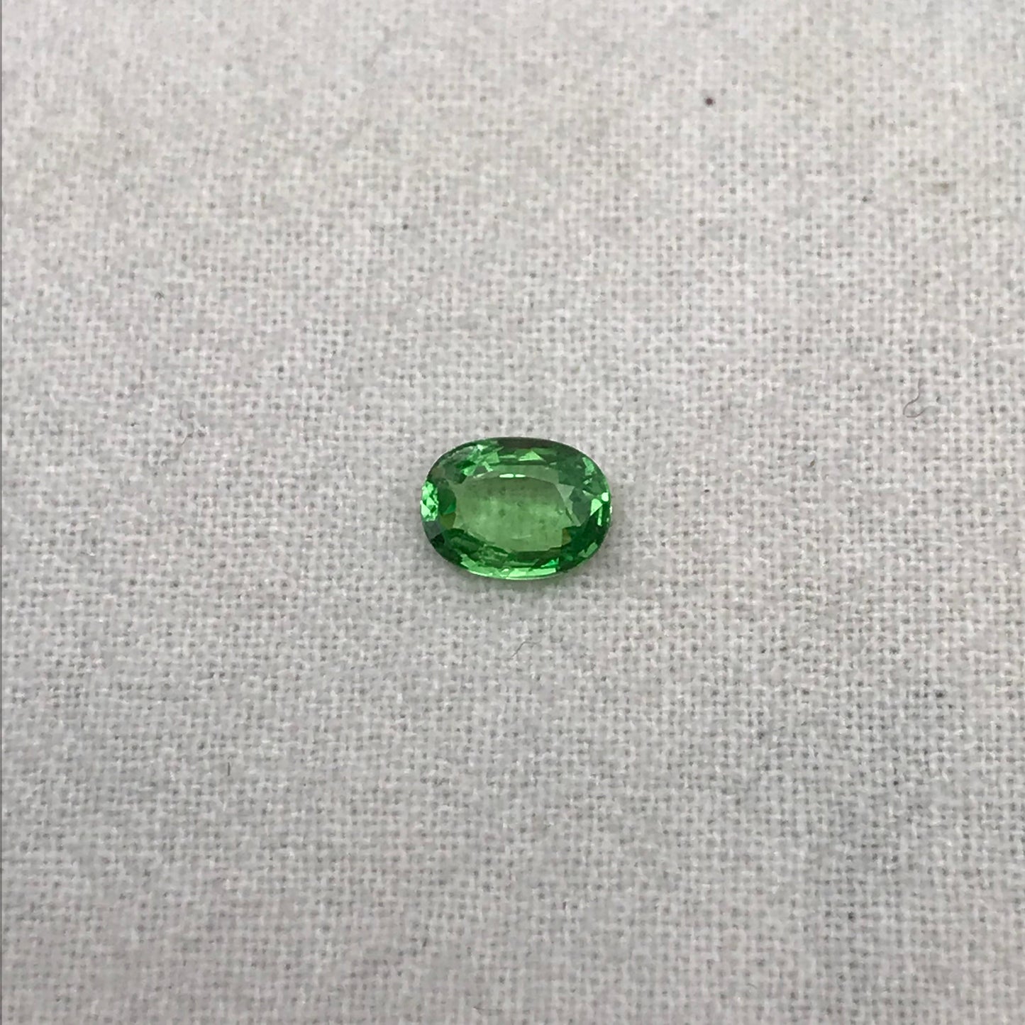 Natural Green Tsavorite Garnet 0.71 carat 6.5x4.8mm Faceted Oval Genuine Gemstone, Loose Gem Green Garnet, Approx. 6.5x5mm