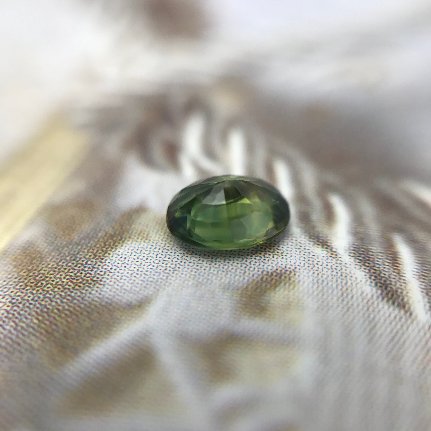 Natural Green Sapphire 5x4mm Oval Cut 0.41 carat Corundum Faceted Loose Unmounted Gemstone Earth Mined Genuine Stone Yellowish Green
