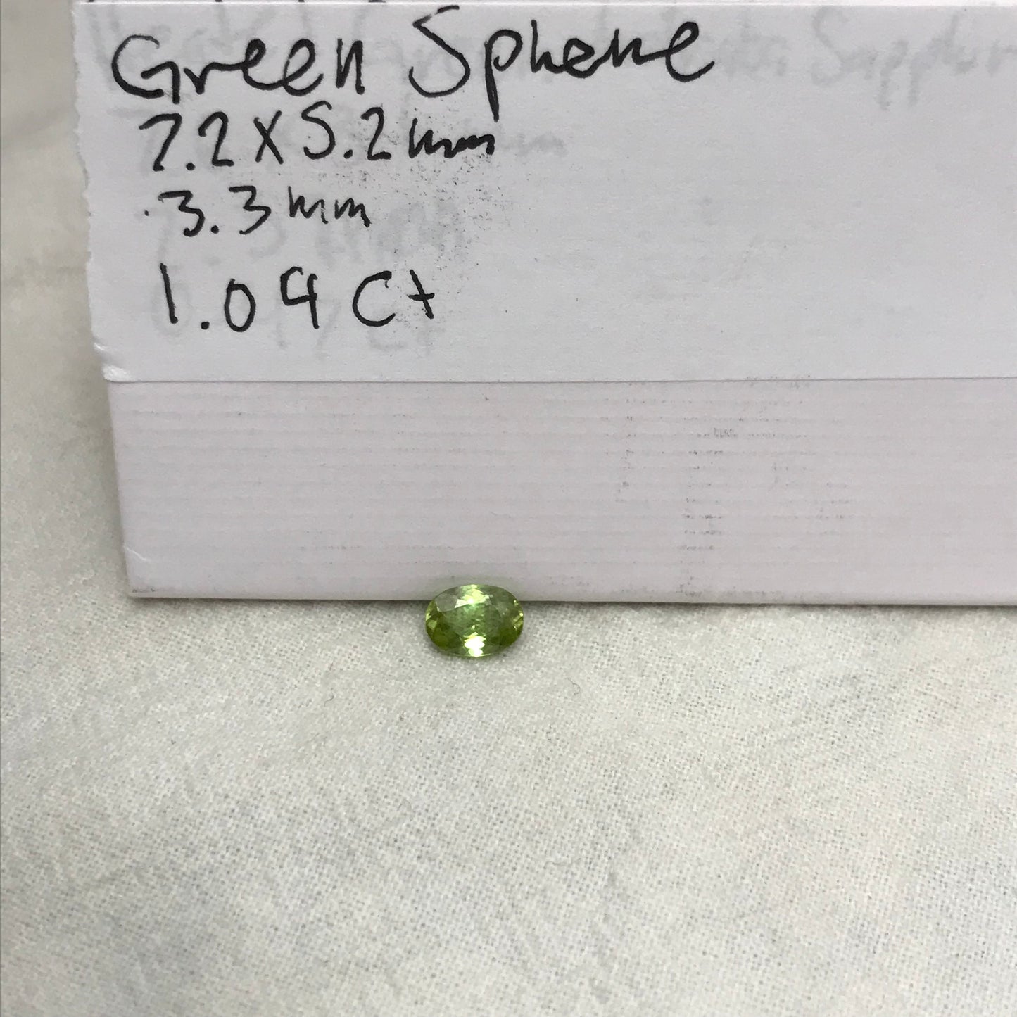 1 ct Yellowish Green Sphene 7x5mm Oval Cut, Natural Madagascar Sphene, Faceted Loose Vivid Green Titanite, 7.2x5.2mm