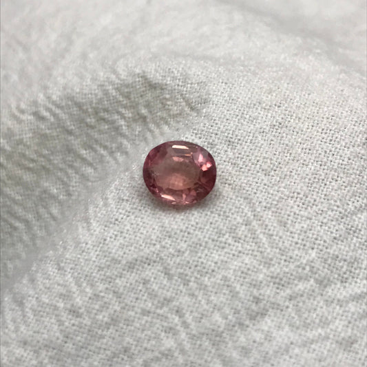 1.12 ct Natural Pink Tourmaline 7x6mm Oval Faceted Loose Gemstone, Cut Unmounted Tourmaline