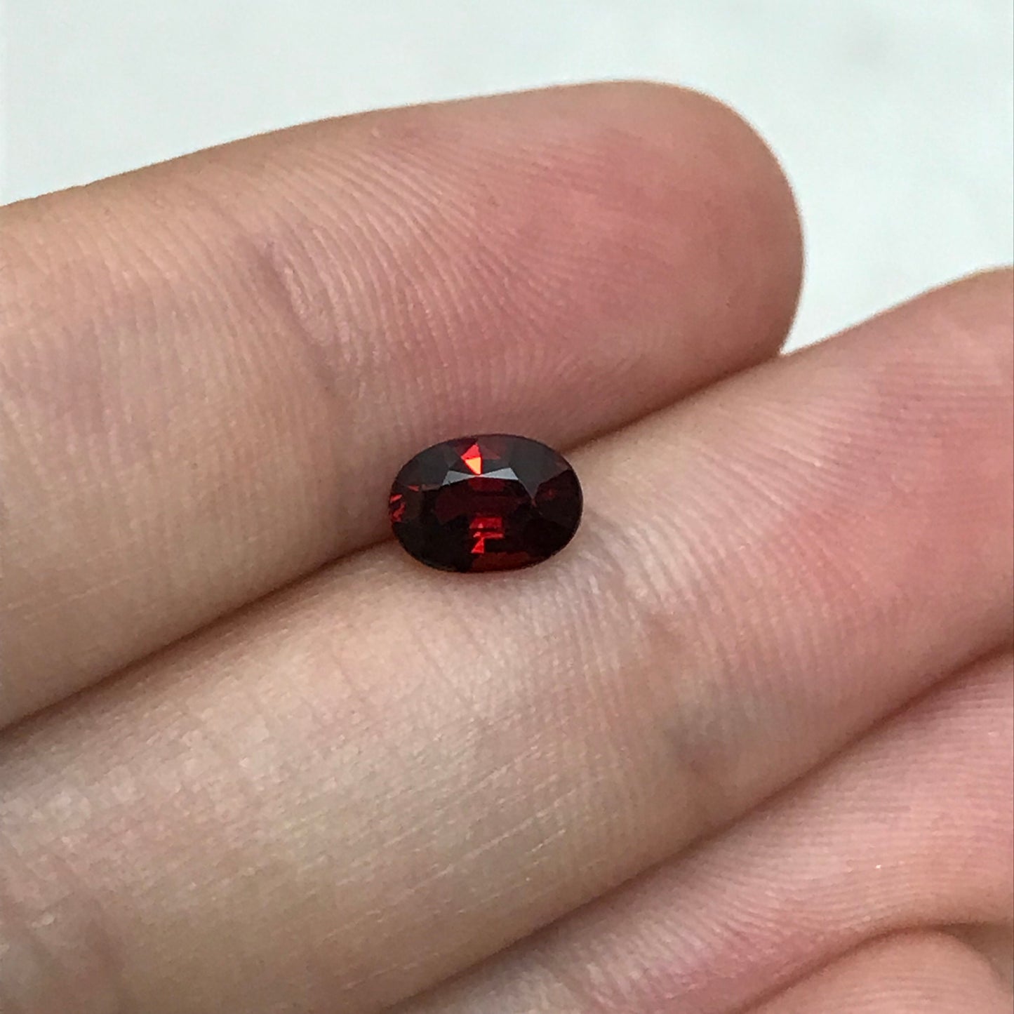 Natural Pyrope Garnet,0.91 Carat, 6.6x4.7mm Oval cut Deep Red Garnet, Faceted Oval Cut Red Garnet, Near 6.5x4.5mm