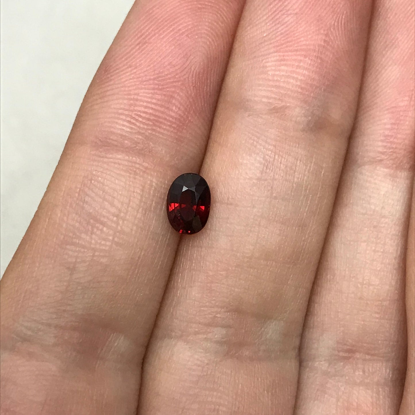 Natural Pyrope Garnet,0.91 Carat, 6.6x4.7mm Oval cut Deep Red Garnet, Faceted Oval Cut Red Garnet, Near 6.5x4.5mm