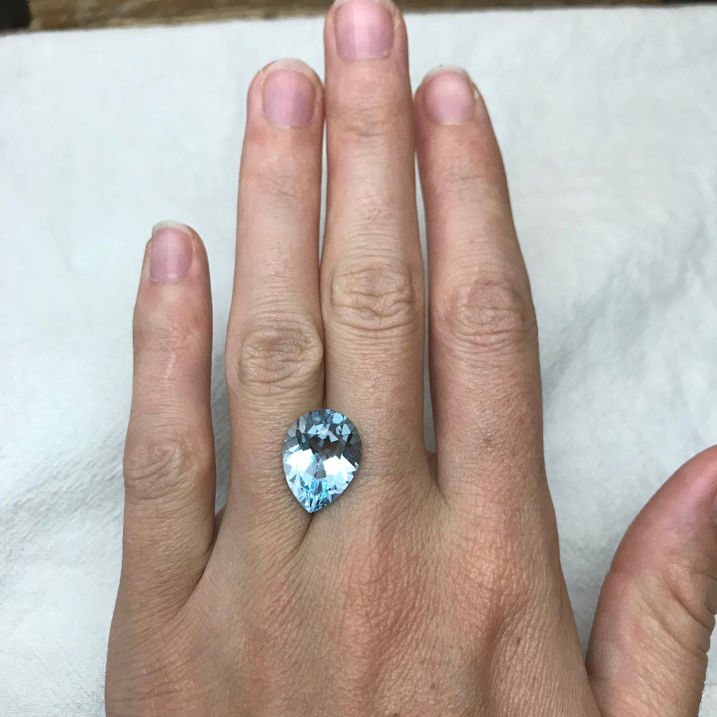 16x12mm Light Blue Topaz Pear Cut, 9 carat Loose Faceted Gem, Real Topaz , US Seller, Gems for jewelry