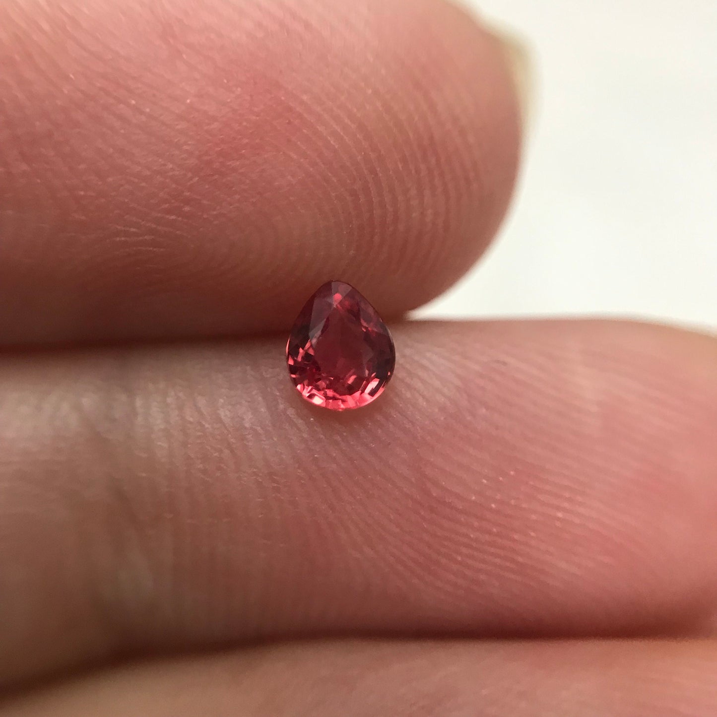 0.30 Carat Natural Orange Sapphire 4.4x3.7mm Pear Cut Faceted Gem Loose Orange Gemstone, Beryllium Treated - BE TREATED