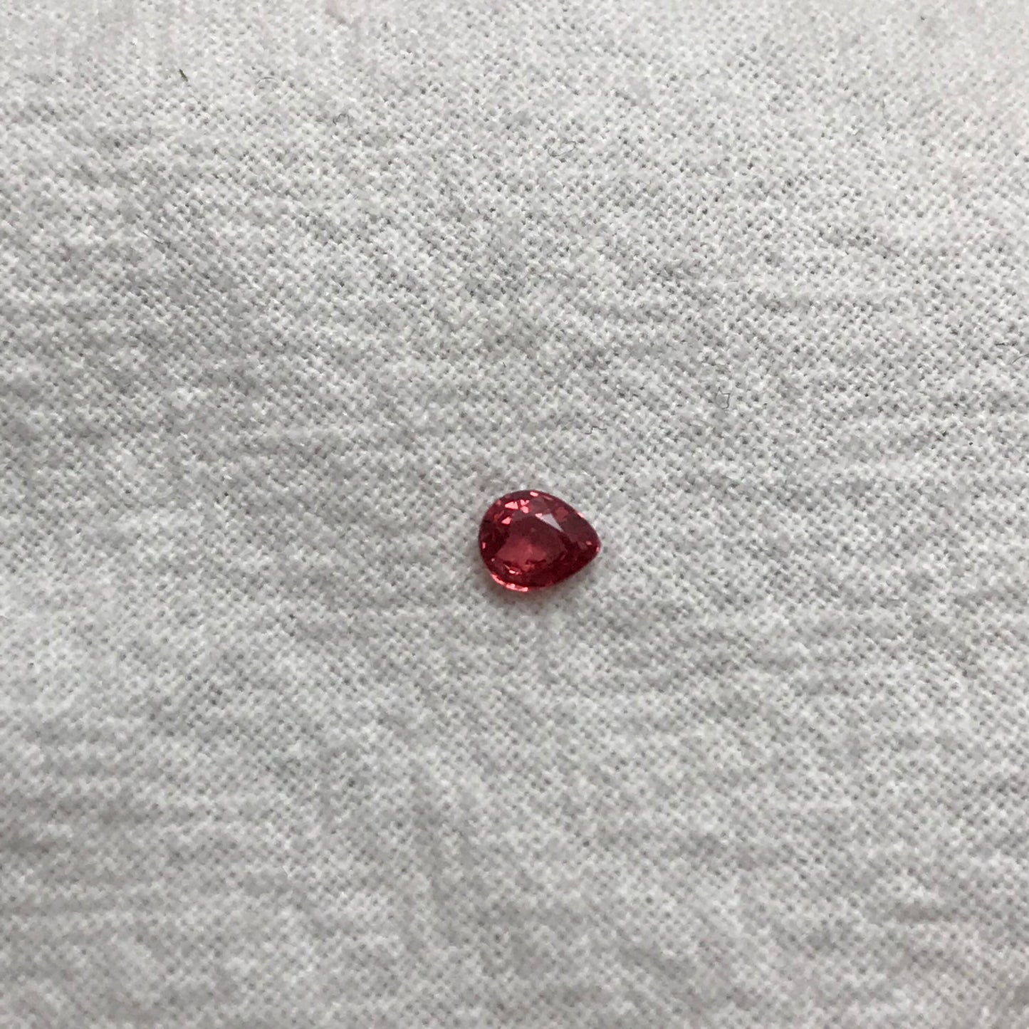 0.30 Carat Natural Orange Sapphire 4.4x3.7mm Pear Cut Faceted Gem Loose Orange Gemstone, Beryllium Treated - BE TREATED