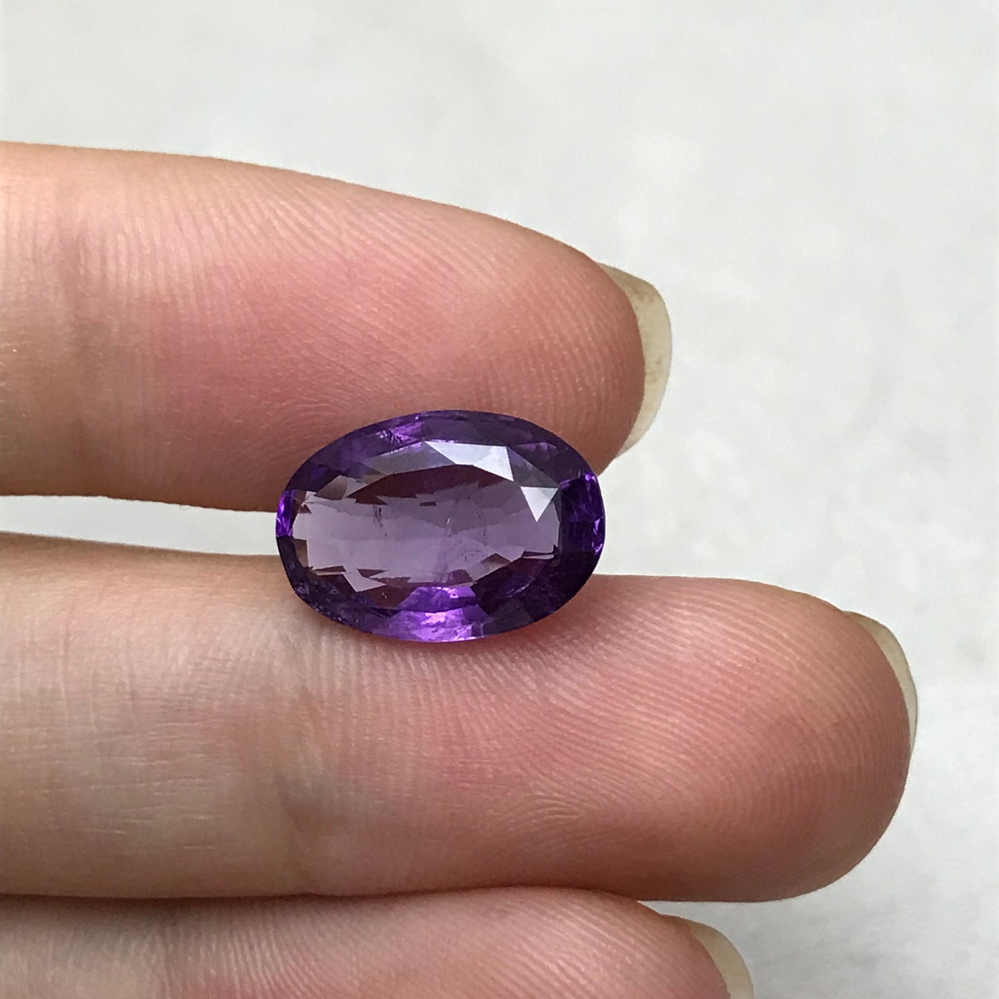 Purple Natural Amethyst 5.09 Carat, 14x9.6mm Oval Cut, Faceted Loose Rich Purple Amethyst, Purple Quartz, February Birthstone