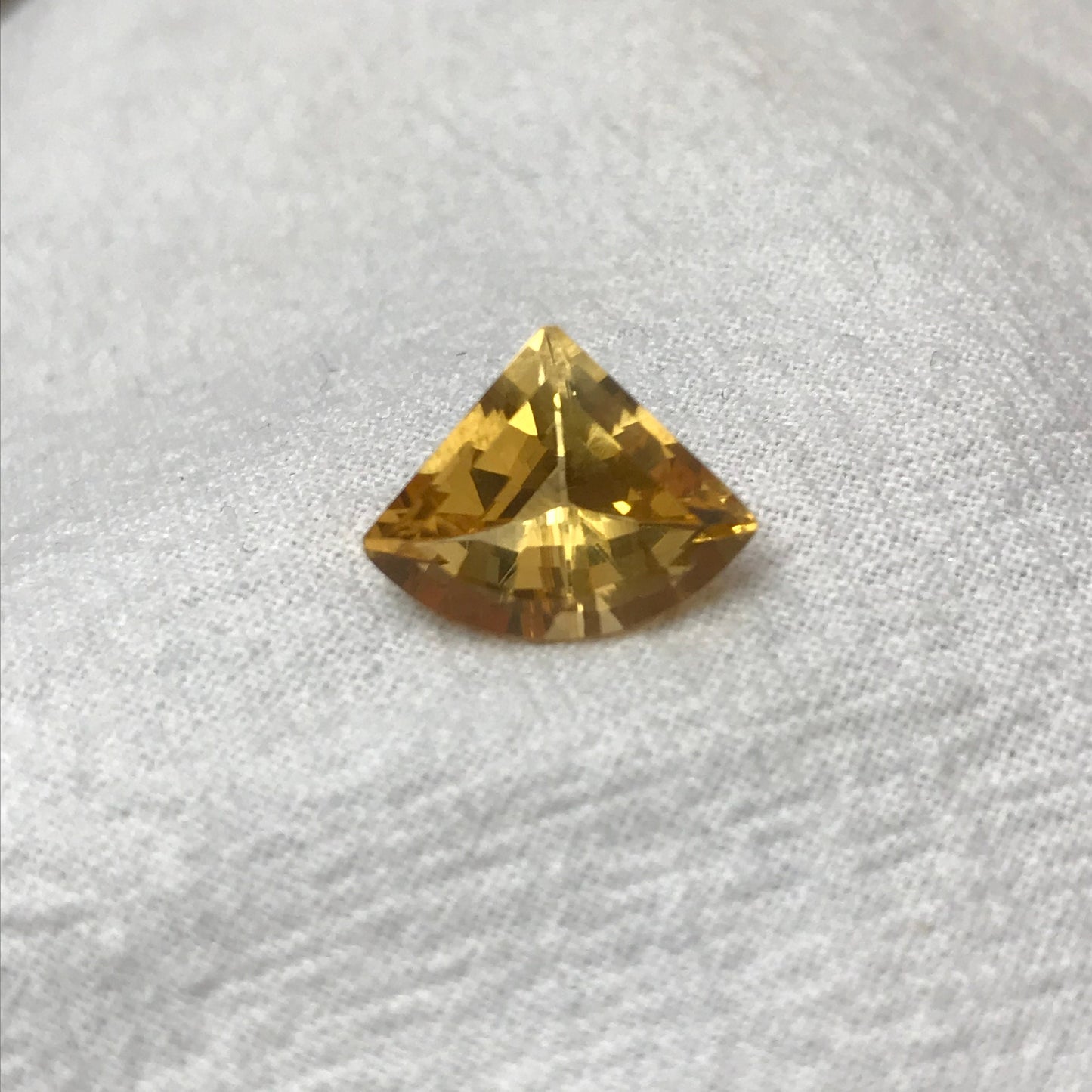 Orange Citrine 4.64 Carat 14.5x11.5mm Fan Cut, Unmounted Faceted Loose Gemstone, November Birthstone