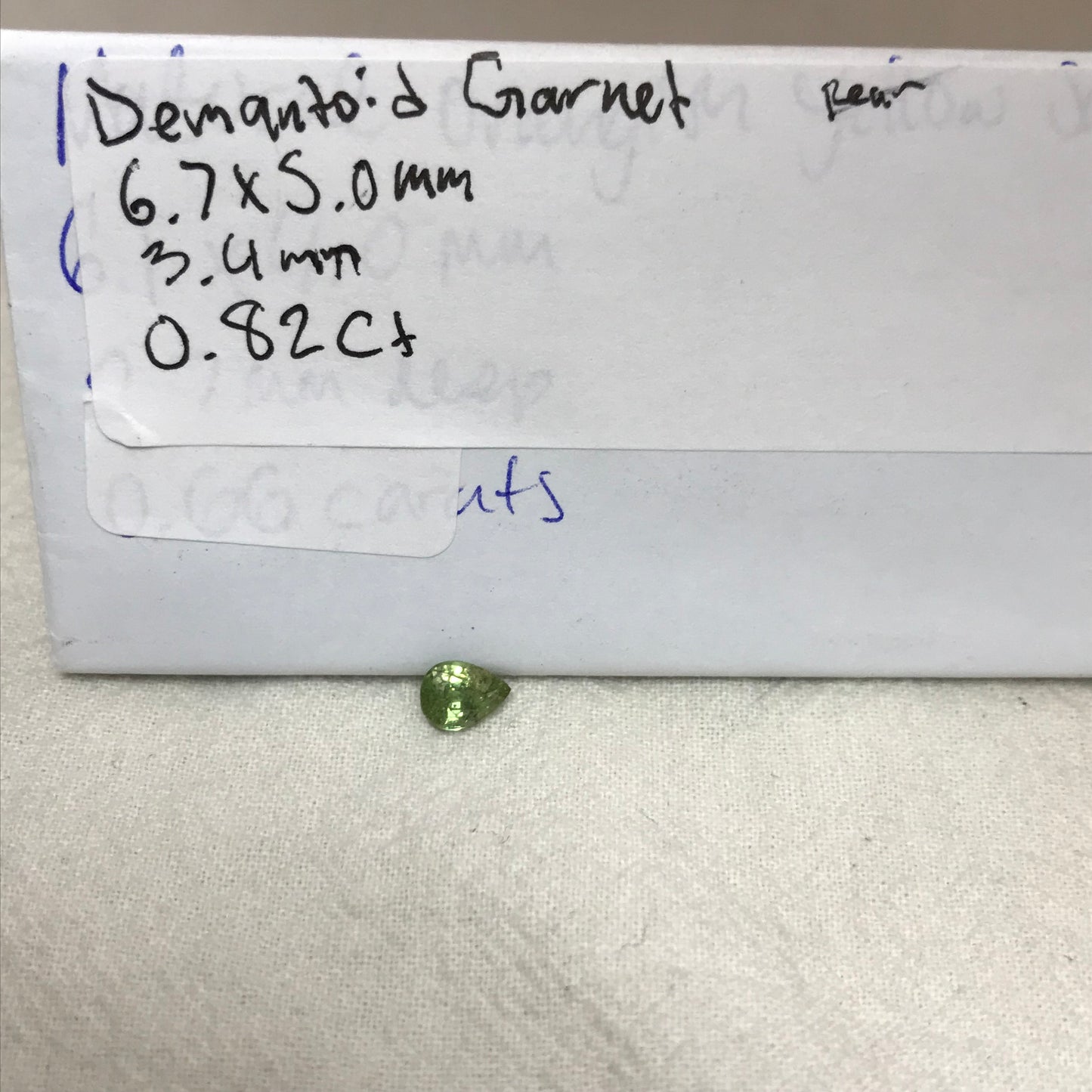 0.82 ct Natural Demantoid Garnet 6.7x5mm Pear Cut, Faceted Loose Green Garnet, Unmounted Gemstone for Jewelry,