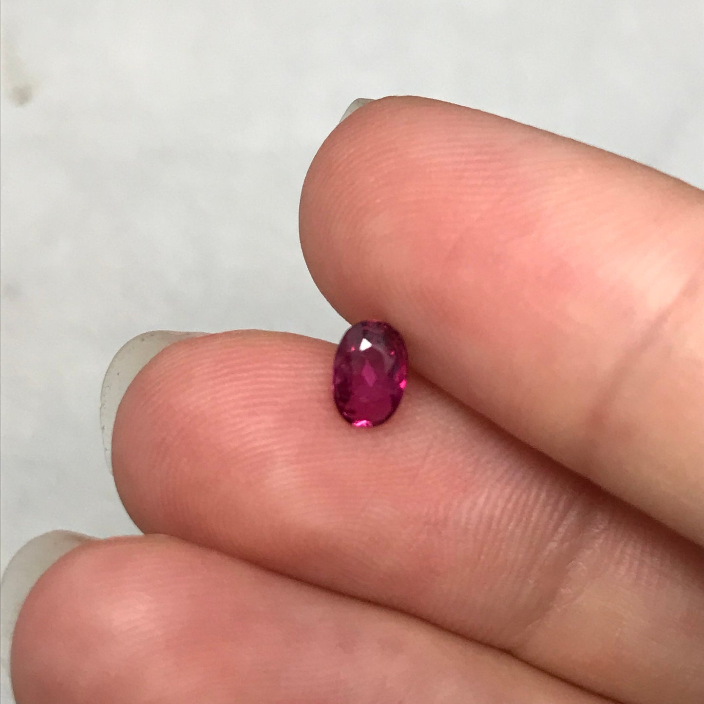0.56 Carat Natural Ruby 6x4mm Oval Cut, Loose Gemstone Faceted Gem Corundum, July Birthstone, VVS