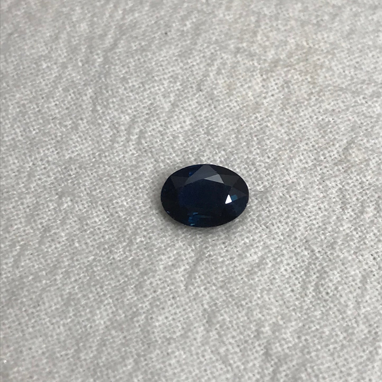 Natural Dark Blue Sapphire 1 Carat, 7x5mm Oval Greenish Blue Sapphire, 7.1x5.2mm Faceted, Loose Reclaimed Gemstone