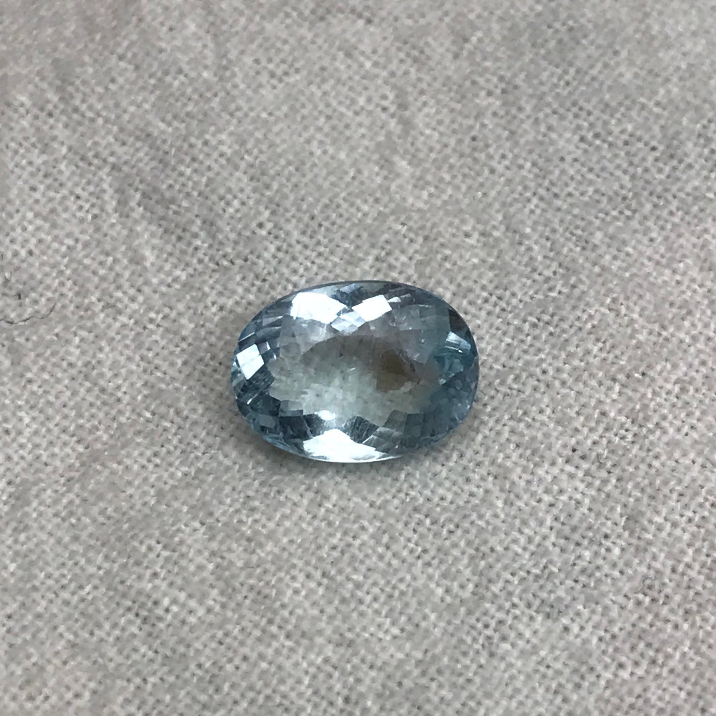 1.61 ct Aquamarine, 9x6.5mm Oval Cut Natural Blue Aquamarine, Faceted Loose Included Aqua, 9x6.6mm