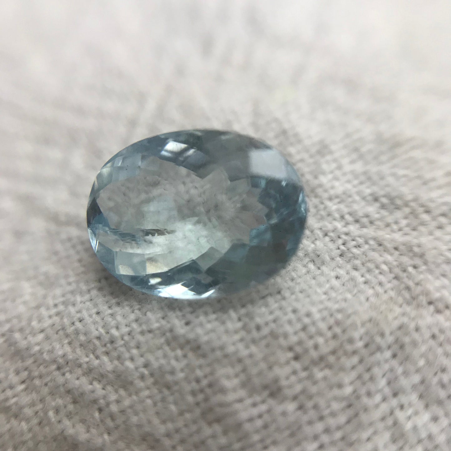1.61 ct Aquamarine, 9x6.5mm Oval Cut Natural Blue Aquamarine, Faceted Loose Included Aqua, 9x6.6mm
