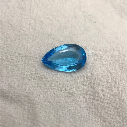 Imperfect 22x13mm Sky Blue Topaz Pear Cut, 15.64 carat Loose Chipped and Scratched Topaz