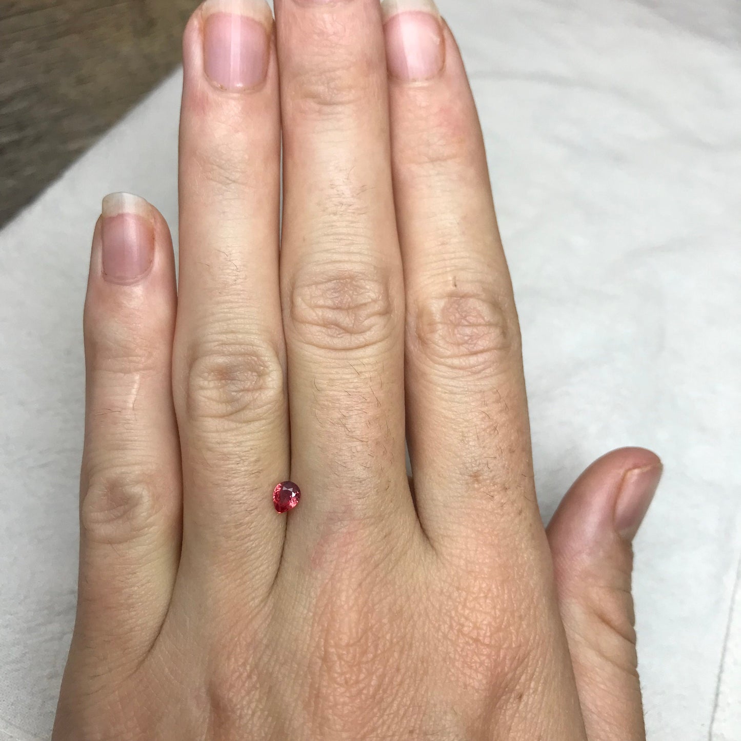 0.30 Carat Natural Orange Sapphire 4.4x3.7mm Pear Cut Faceted Gem Loose Orange Gemstone, Beryllium Treated - BE TREATED