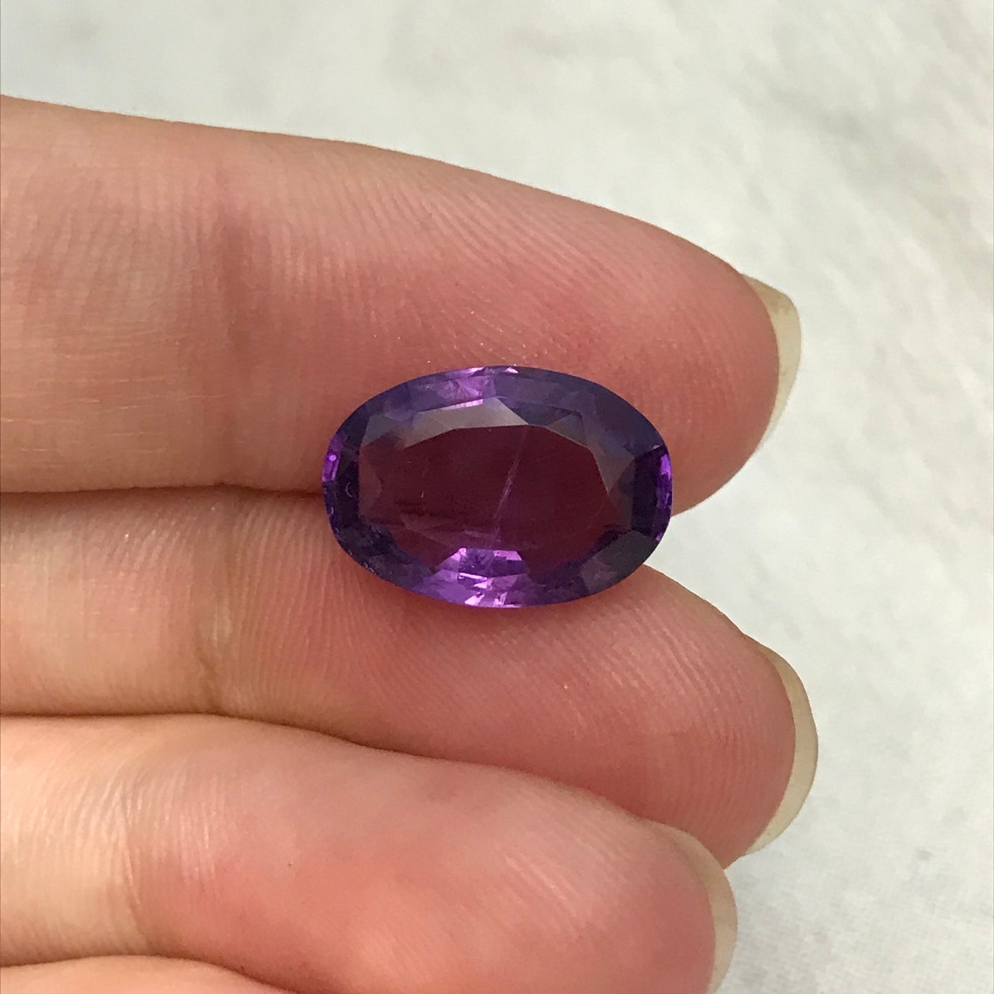 Purple Natural Amethyst 5.09 Carat, 14x9.6mm Oval Cut, Faceted Loose Rich Purple Amethyst, Purple Quartz, February Birthstone