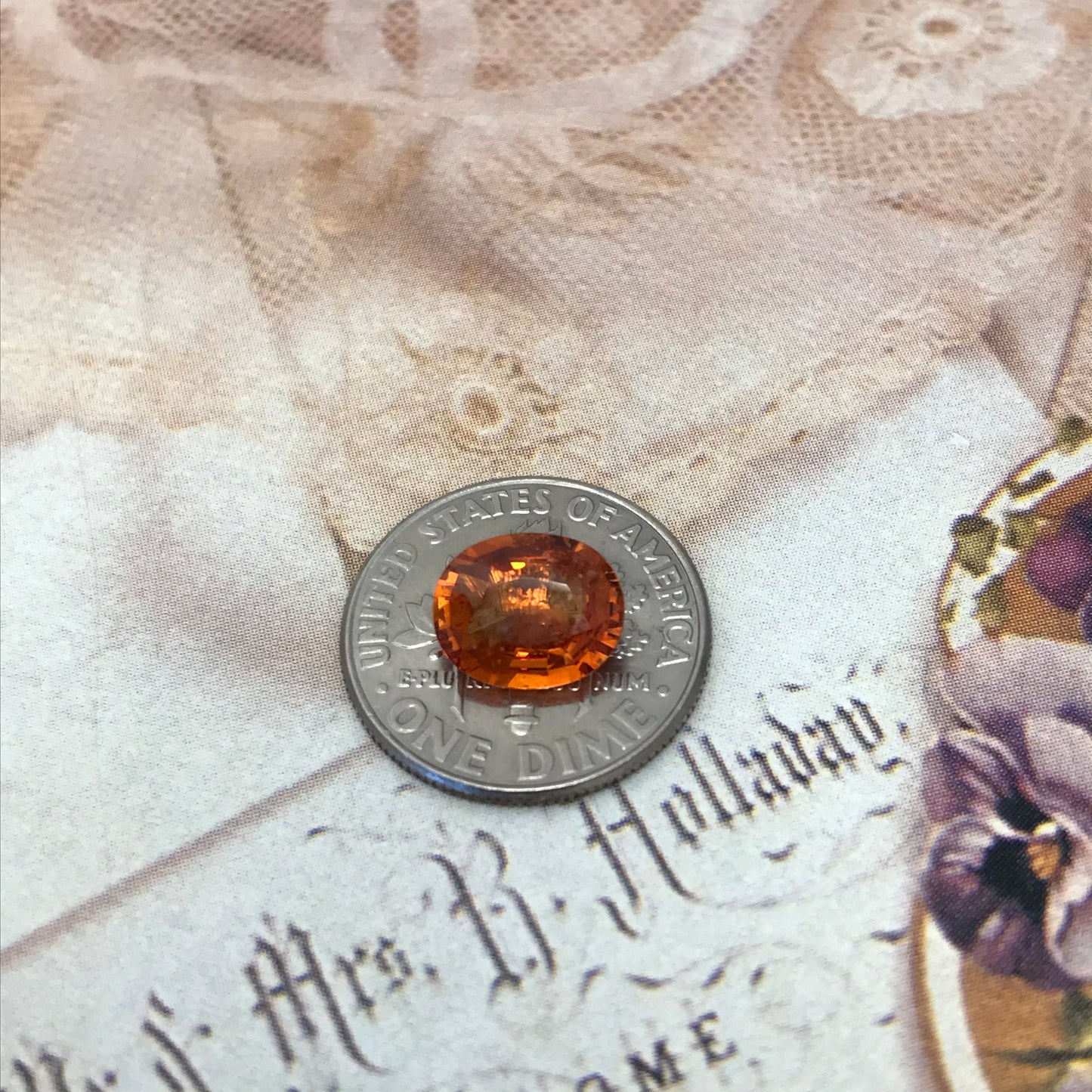 Natural Orange Sapphire 9x7mm 2 Carats Oval Cut Faceted Gem Loose Unmounted Gemstone Earth Mined Beryllium Treated