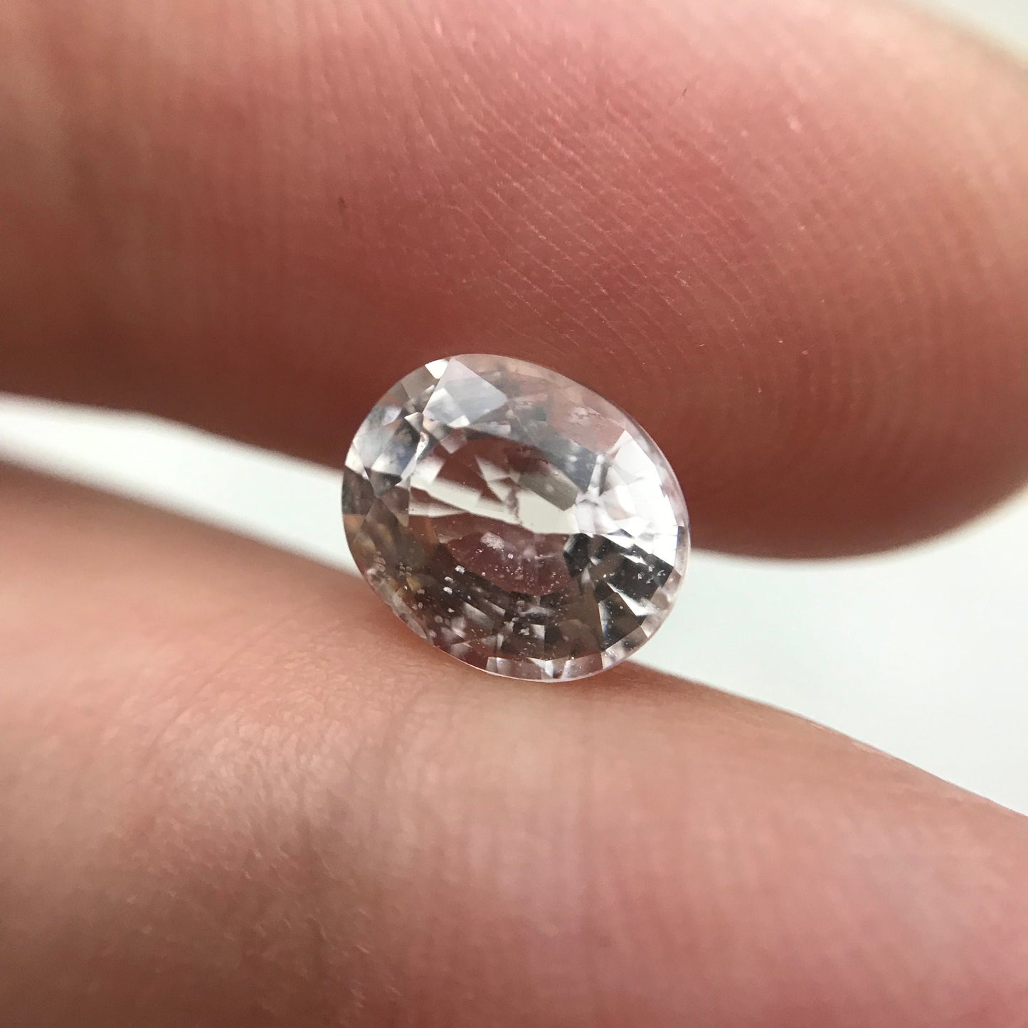 1.60 carat Morganite 8.2x6.8mm Oval Cut, Peachy Pink Morganite, Approx. 8x7mm Oval