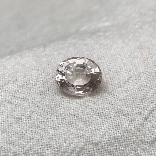 1.60 carat Morganite 8.2x6.8mm Oval Cut, Peachy Pink Morganite, Approx. 8x7mm Oval