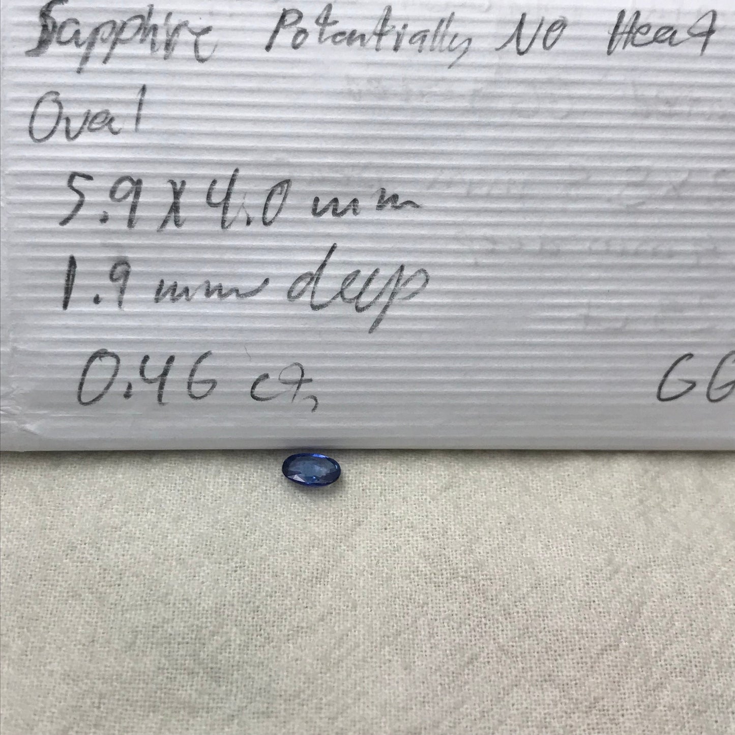 6x4mm Natural Blue Sapphire 0.46 carat Oval cut