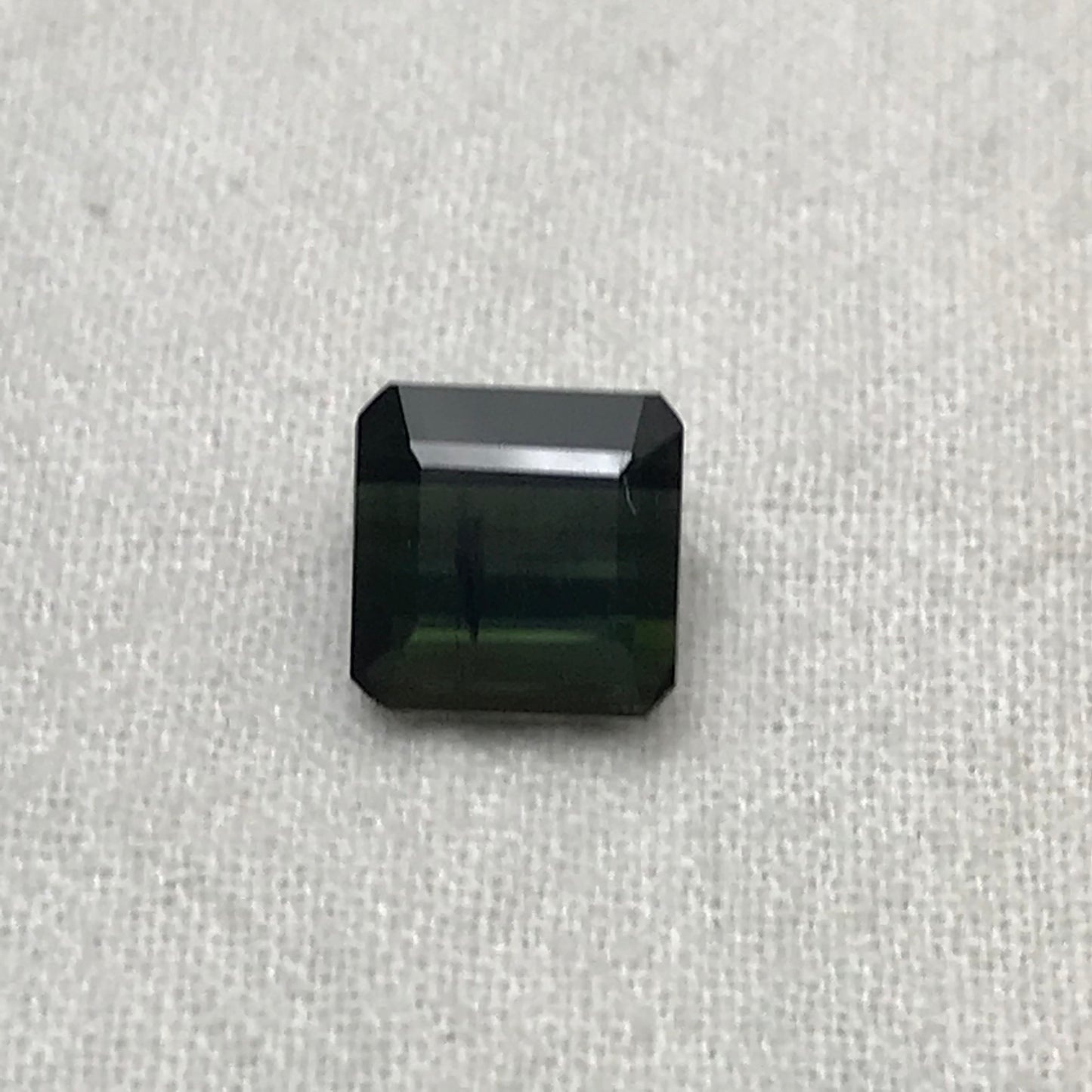 Natural Dark Green Tourmaline 3.23 Carat 8mm Octagonal Square Cut, Faceted Loose Unmounted Gemstone, Mozambique Tourmaline