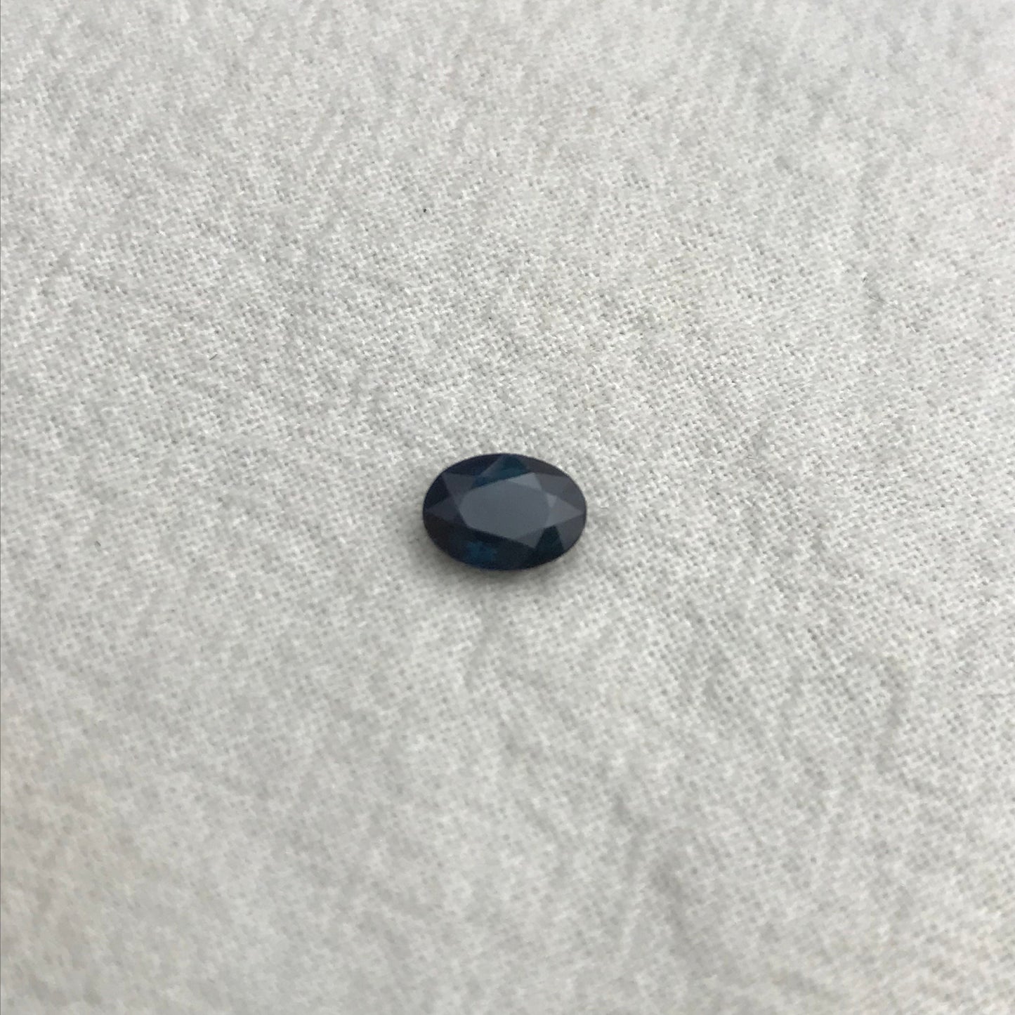 Natural Dark Blue Sapphire 1 Carat, 7x5mm Oval Greenish Blue Sapphire, 7.1x5.2mm Faceted, Loose Reclaimed Gemstone