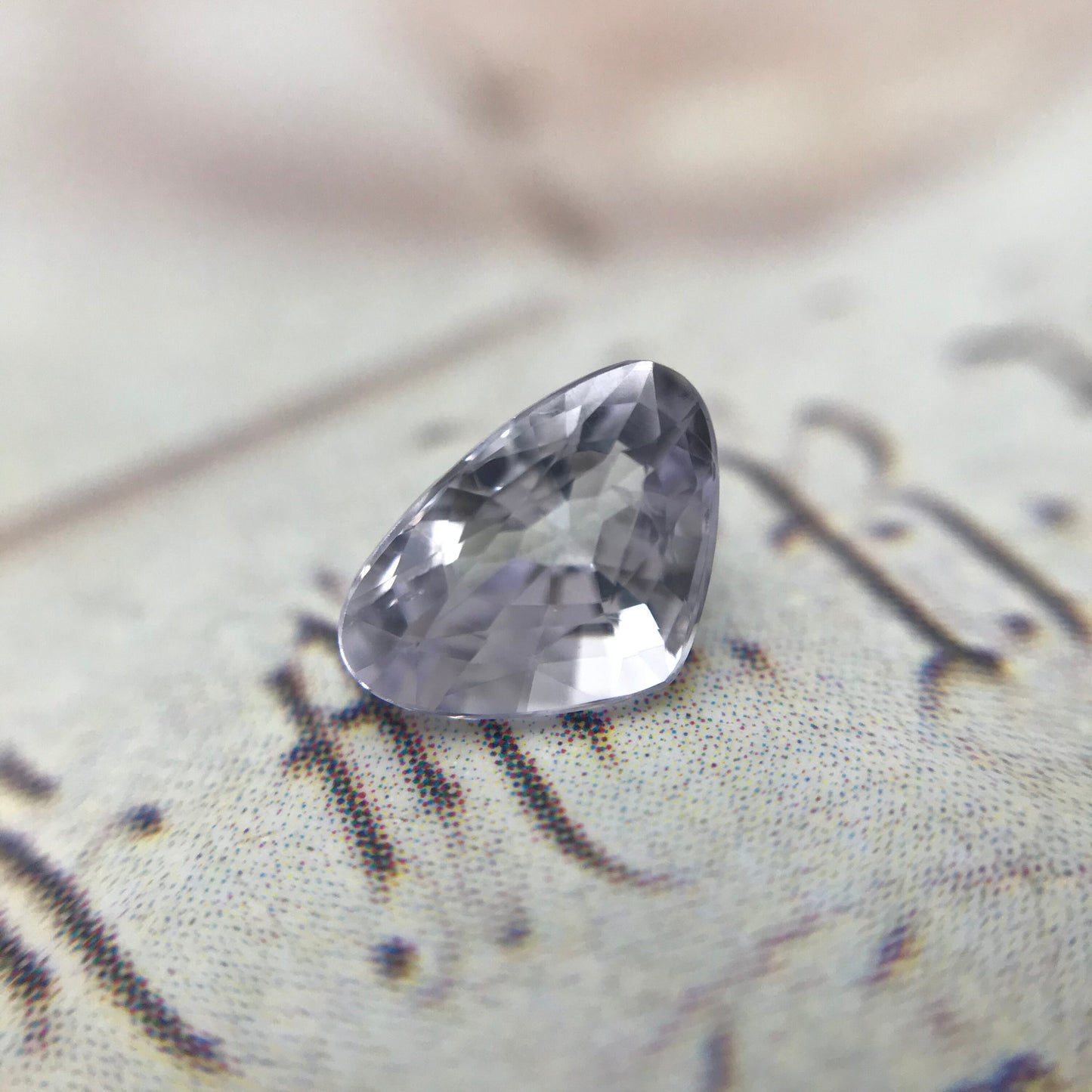 Natural Purple Sapphire 0.98 carat 5x7 mm Fat Pear Cut, Faceted Loose Gemstone Light Purple Unmounted Gem