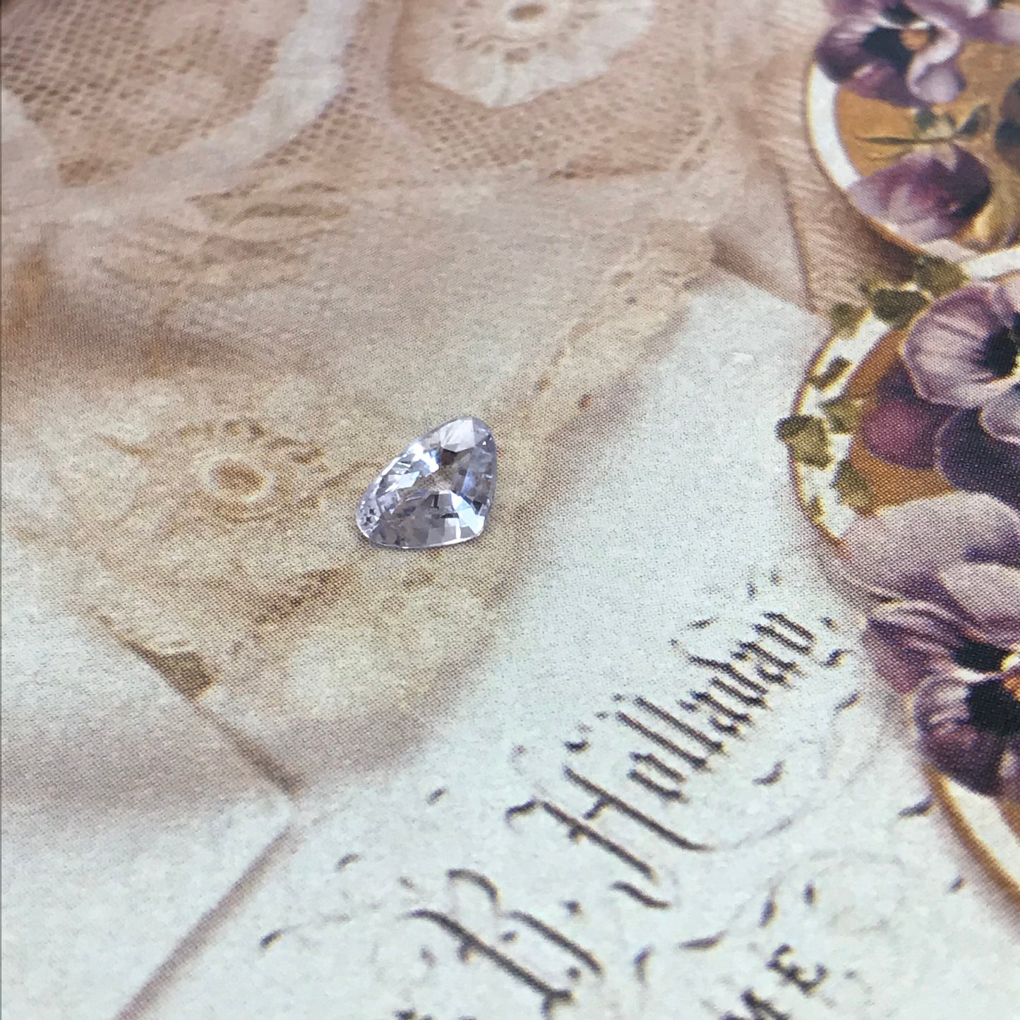 Natural Purple Sapphire 0.98 carat 5x7 mm Fat Pear Cut, Faceted Loose Gemstone Light Purple Unmounted Gem