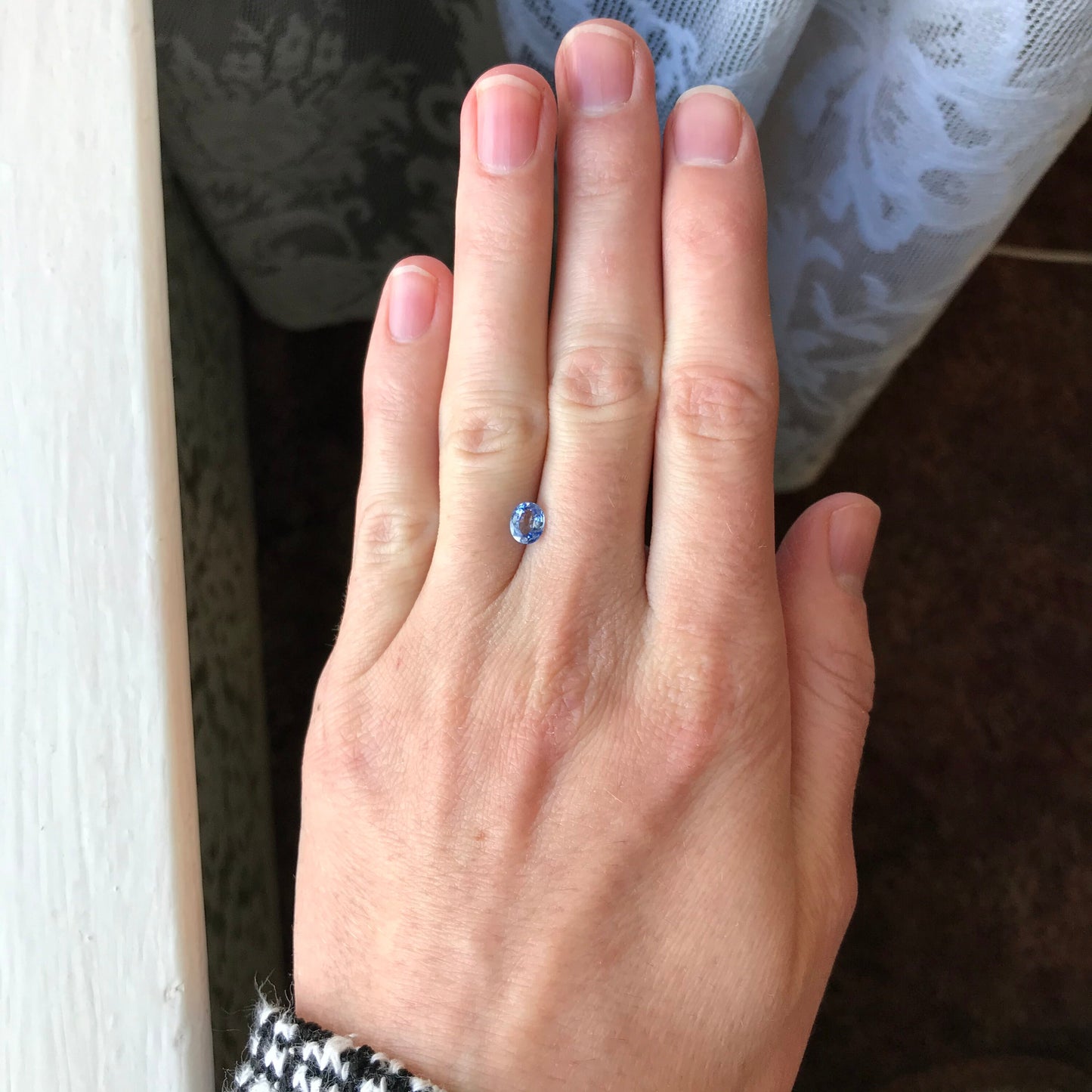 Natural Blue Sapphire 6x5mm 0.80 Carats Oval Corundum Medium Light Blue Gem Faceted Loose Sapphire, Unmounted Gemstone