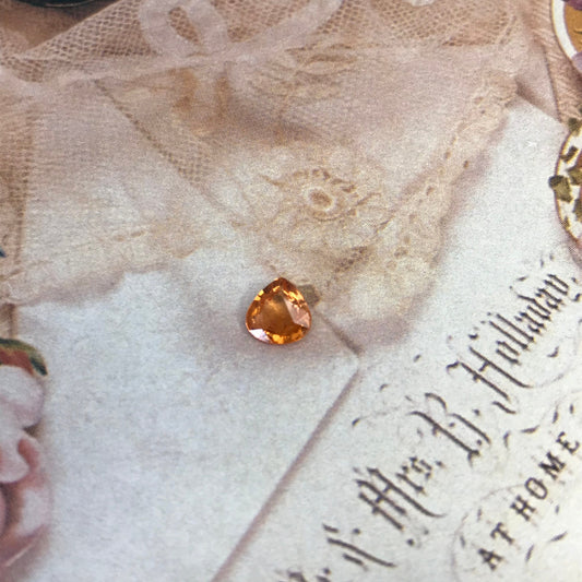 1.04 ct Natural Orange Spessartite Garnet 6.5x6.4mm Fat Pear Faceted Gemstone Loose Gem Bright Orange Garnet