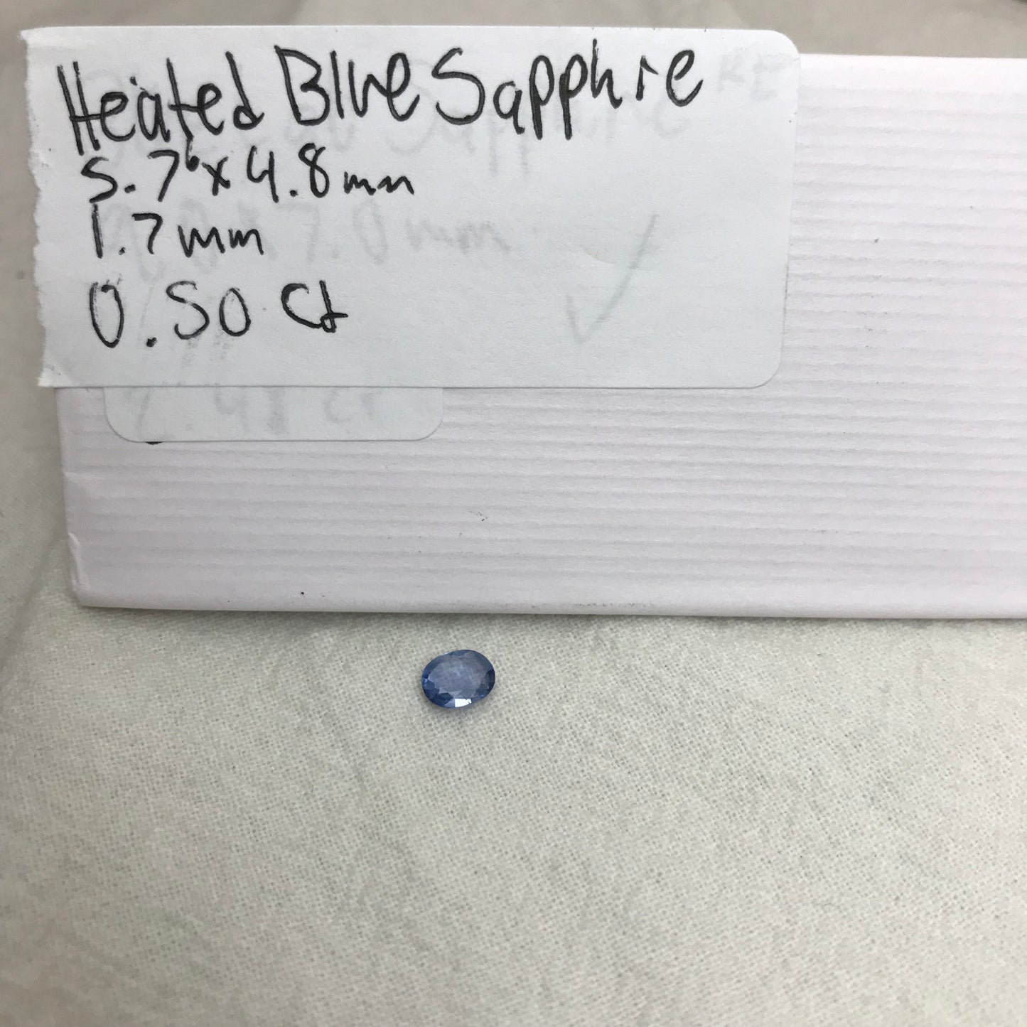 0.50ct Natural Light Blue Sapphire 5.8x4.8mm Oval Faceted Loose Gemstone Heated, Thin cut Gem