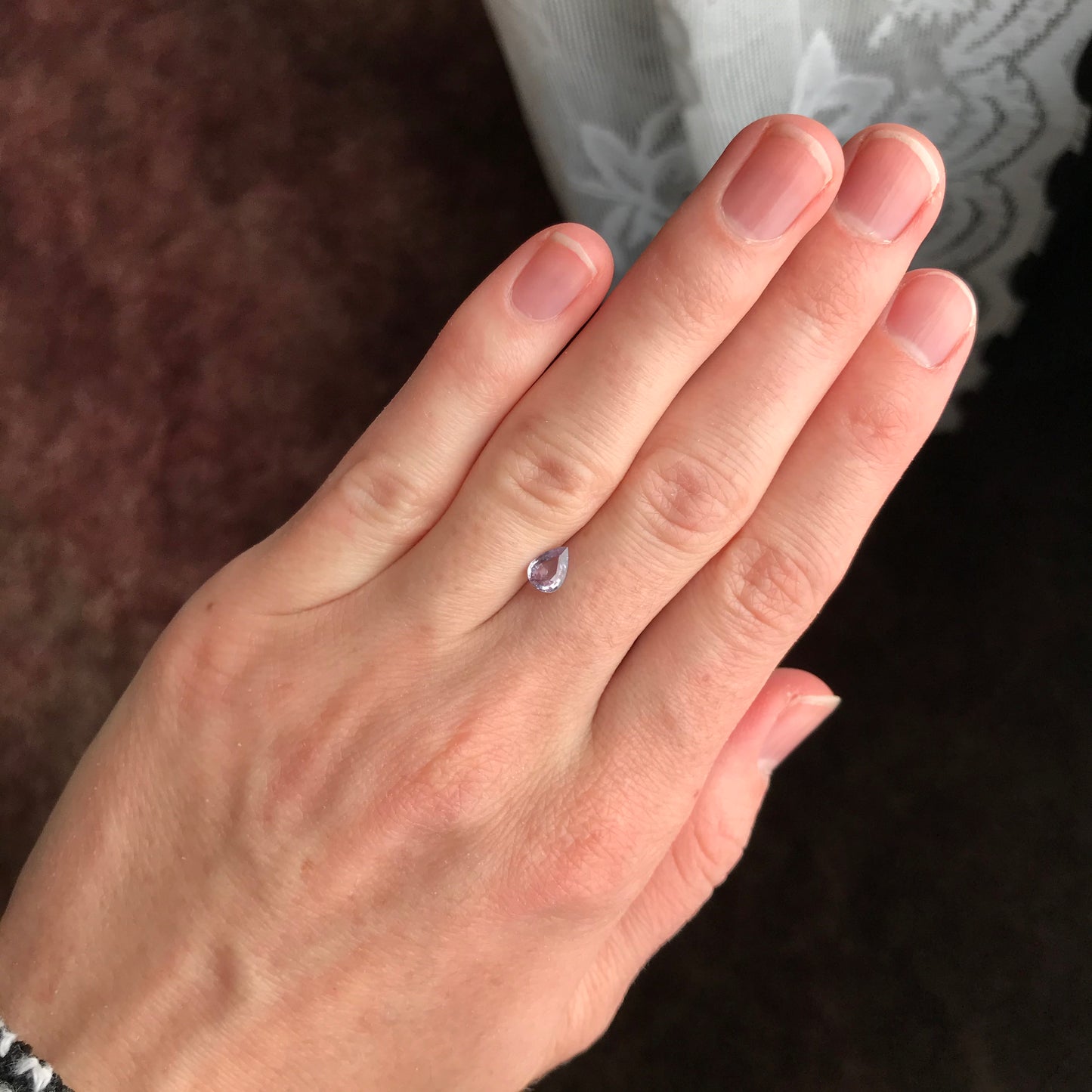 Natural Purple Sapphire 0.67 carat 6.5 x 4.8 mm Pear Cut, Faceted Loose Gemstone Purple Unmounted Gem