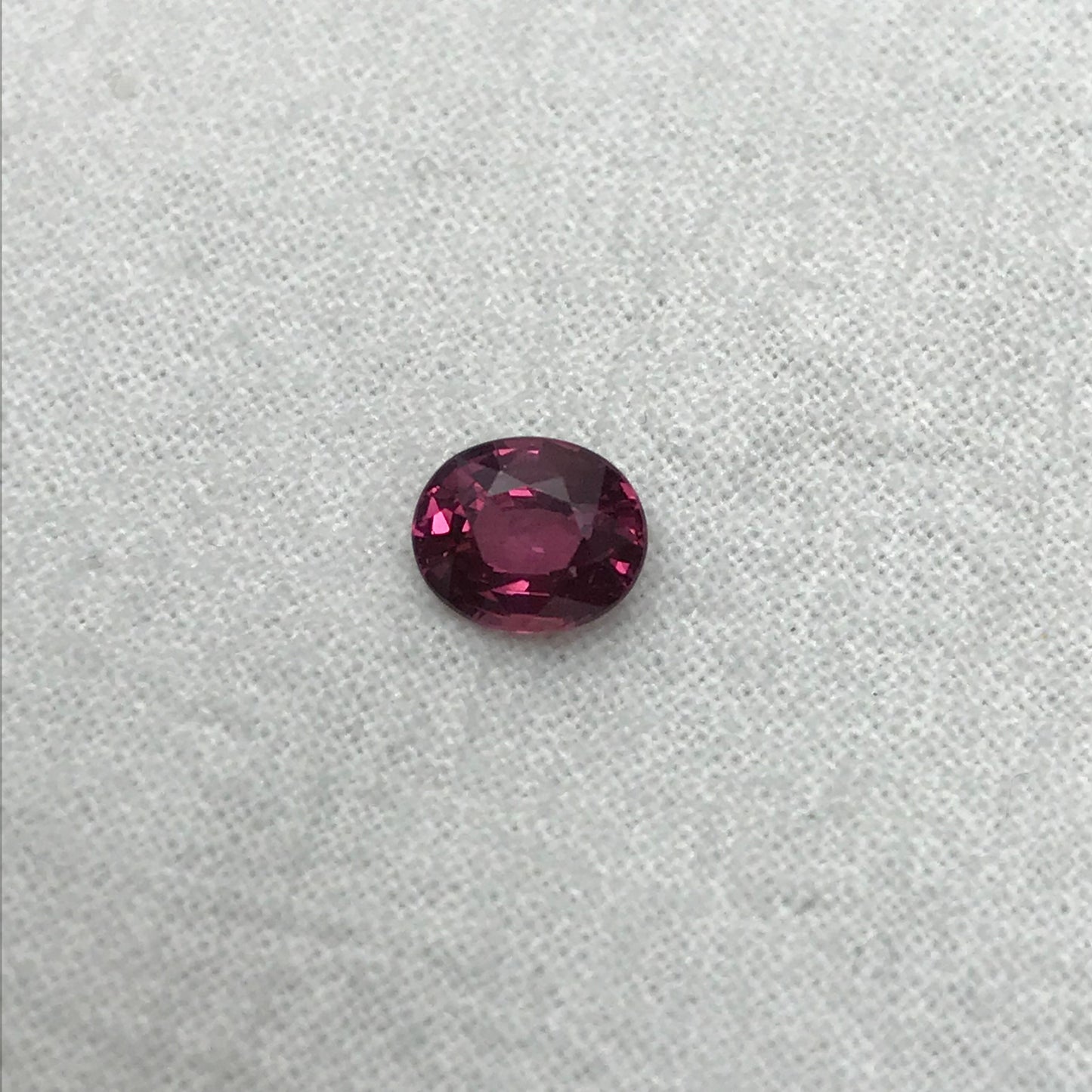 Natural Rhodolite Garnet, 1.11 carat, 6.7x5.6mm Rose Red Garnet, Faceted Oval Cut Raspberry Garnet Gem