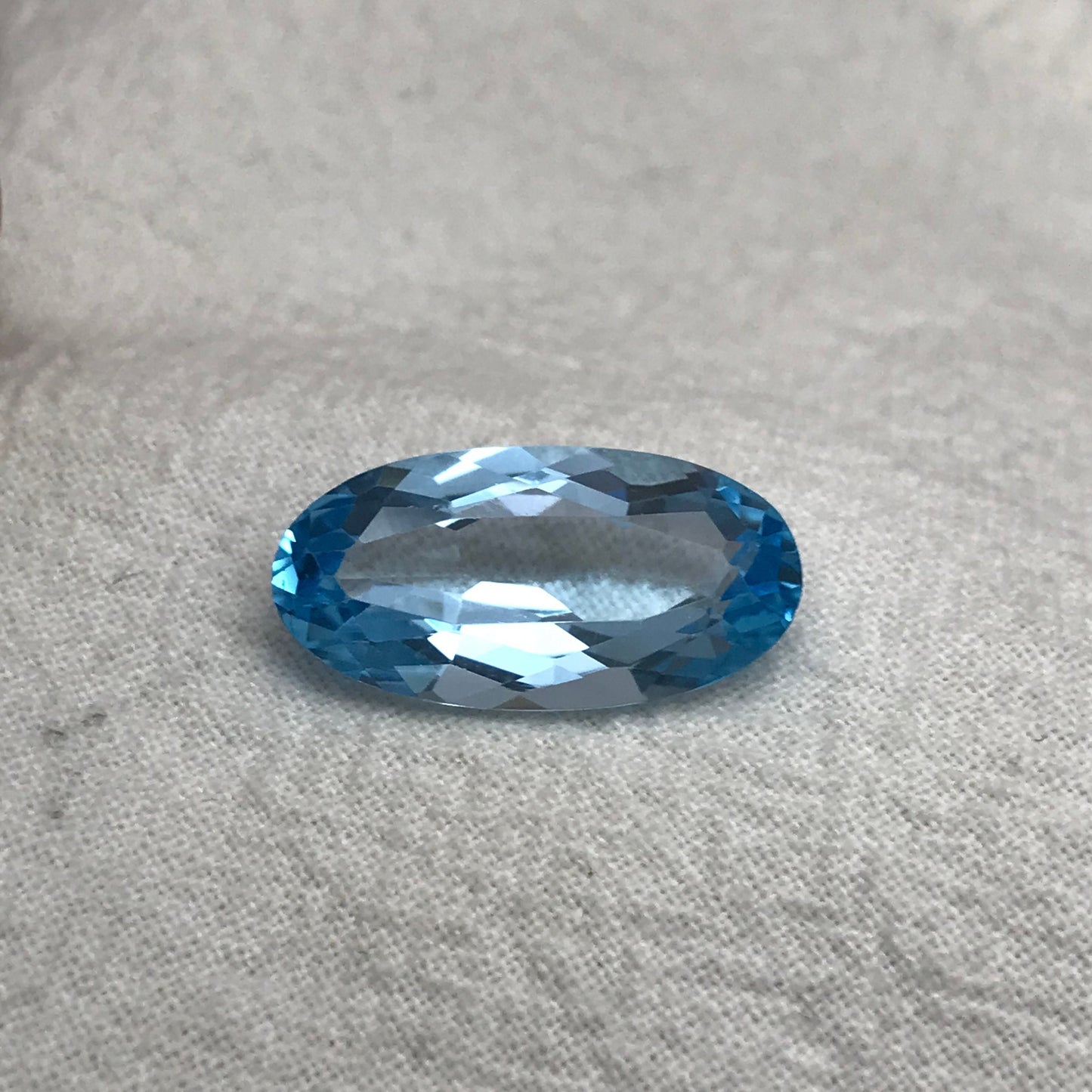 20x10mm Sky Blue Topaz 11.41 carat, Long Oval Cut Loose, Blue Topaz, Faceted Blue Topaz, December Birthstone