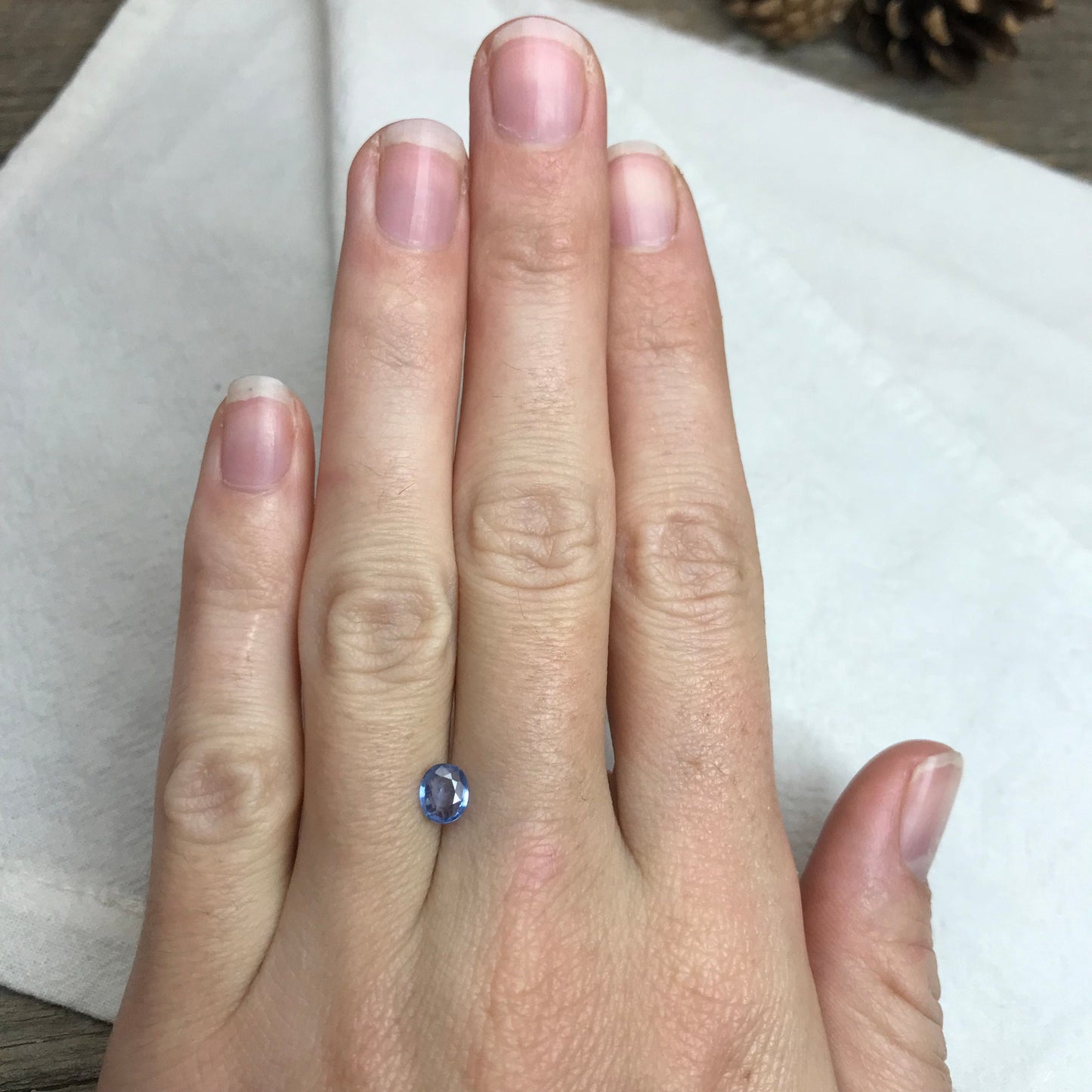 0.50ct Natural Light Blue Sapphire 5.8x4.8mm Oval Faceted Loose Gemstone Heated, Thin cut Gem