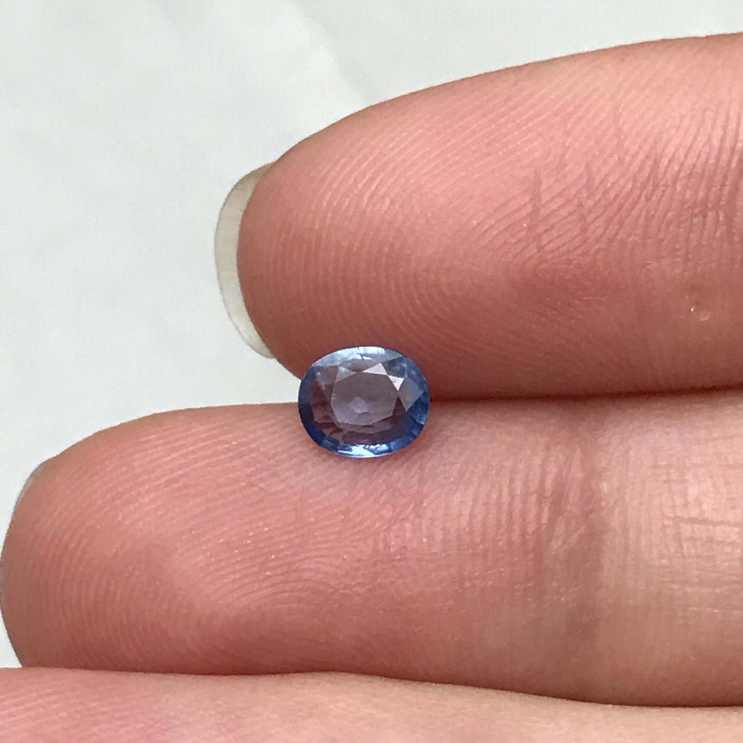 0.50ct Natural Light Blue Sapphire 5.8x4.8mm Oval Faceted Loose Gemstone Heated, Thin cut Gem