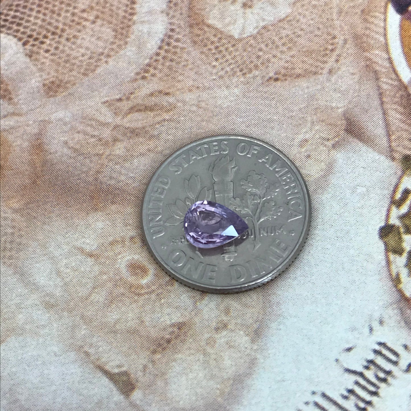 Natural Purple Sapphire 0.67 carat 6.5 x 4.8 mm Pear Cut, Faceted Loose Gemstone Purple Unmounted Gem